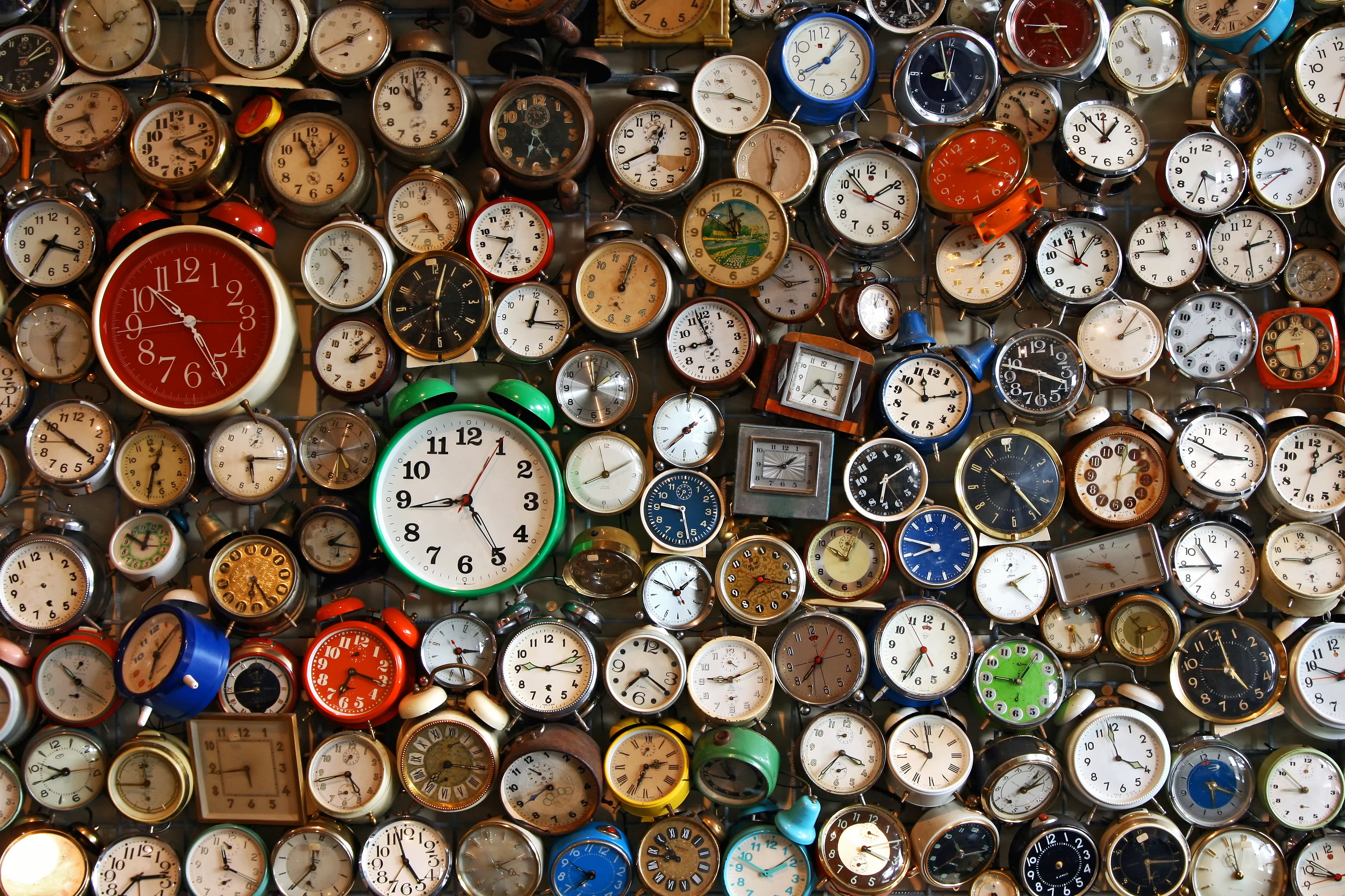 4K, Clock, Texture, Many, Alarm clock Gallery HD Wallpaper