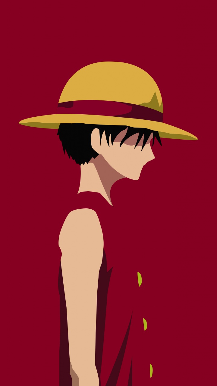 Monkey D. Luffy Wallpaper 4K, Minimalist, One Piece