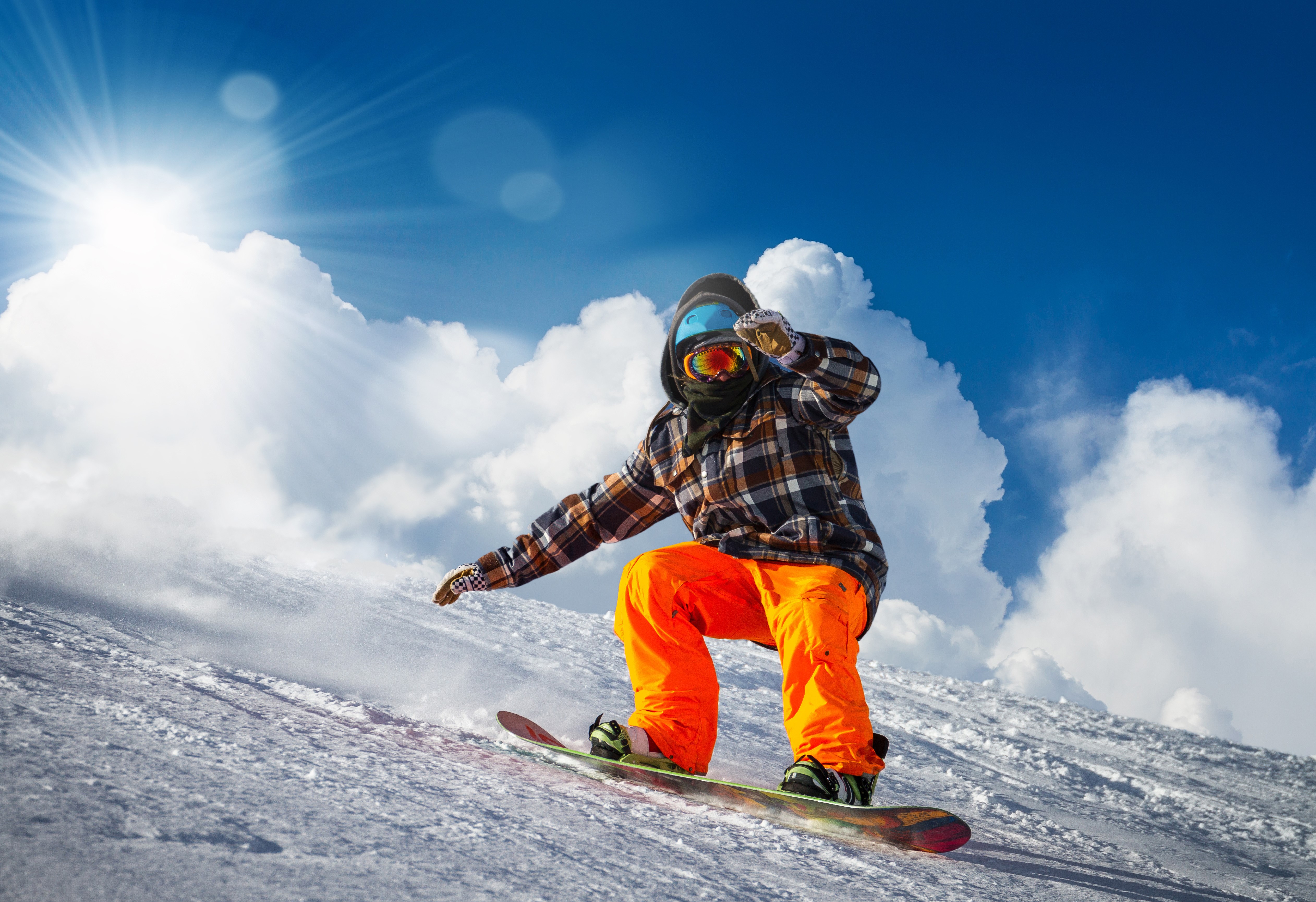4K, 5K, Winter, Men, Snowboarding, Snow Gallery HD Wallpaper