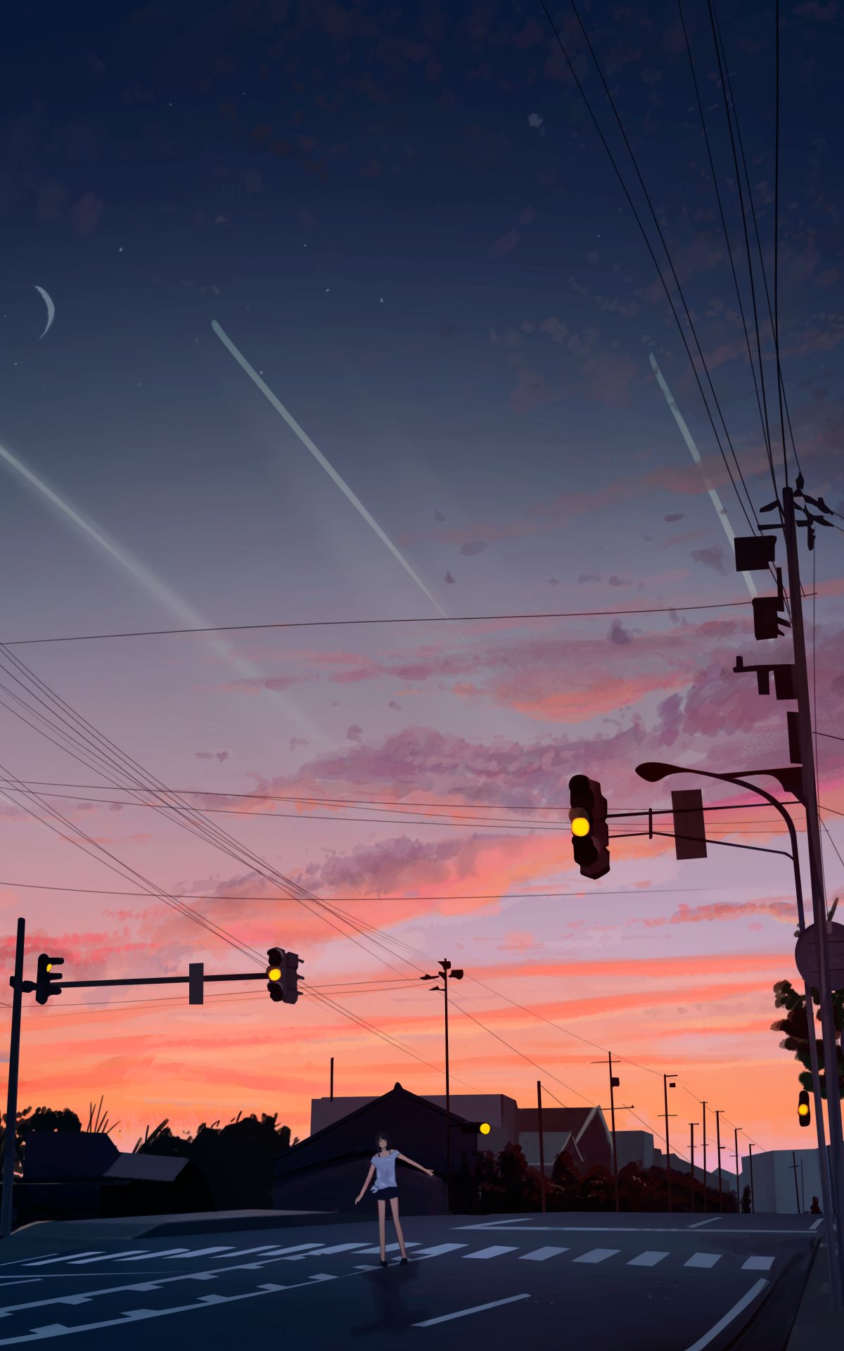 Mobile wallpaper: Anime, Street, 1354679 download the picture for free