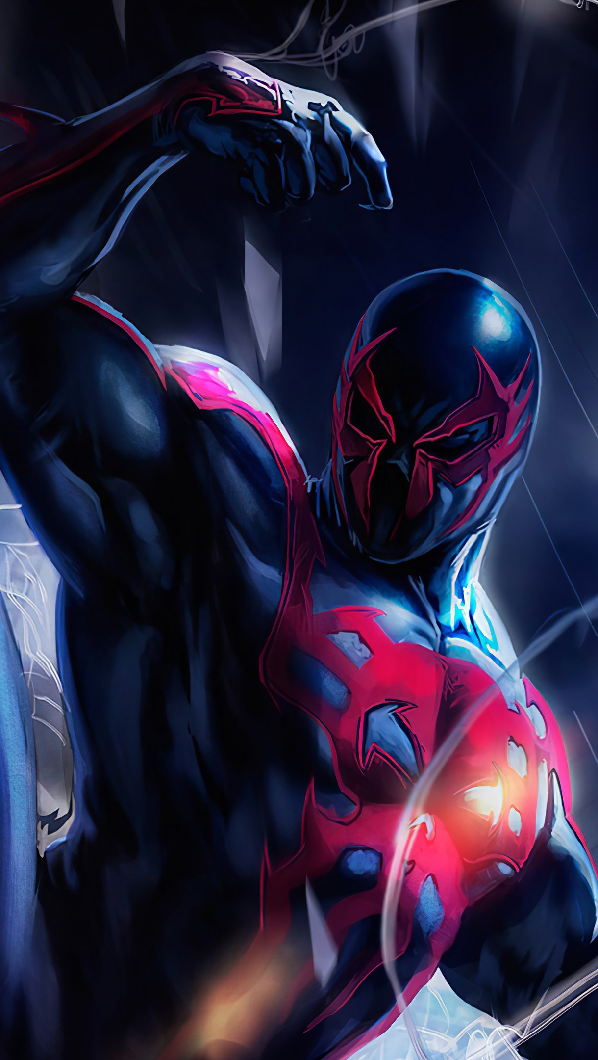 Superhero Spiderman 2099 Wallpaper 4k for iPhone and Mobile Phone
