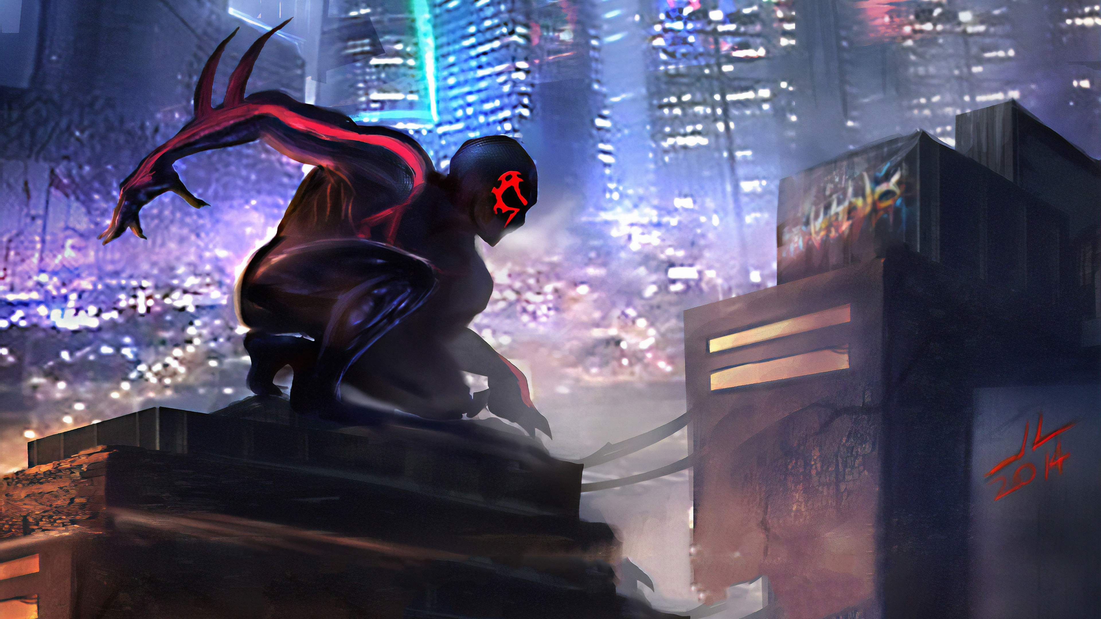 Wallpaper 4k Spiderman 2099 Wallpaper