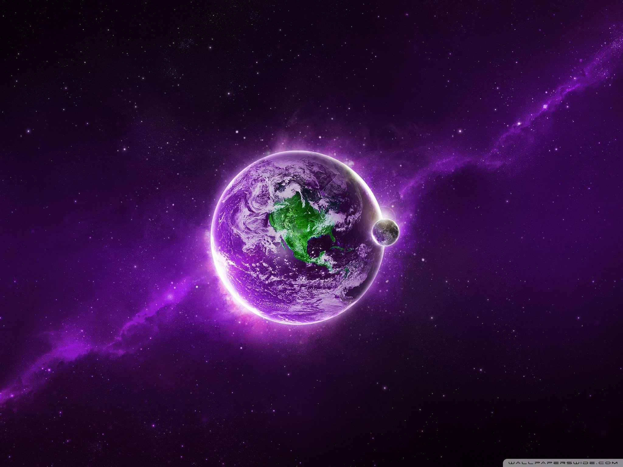 Abstract Purple Earth Ultra HD Desktop Background Wallpaper for 4K UHD TV, Tablet