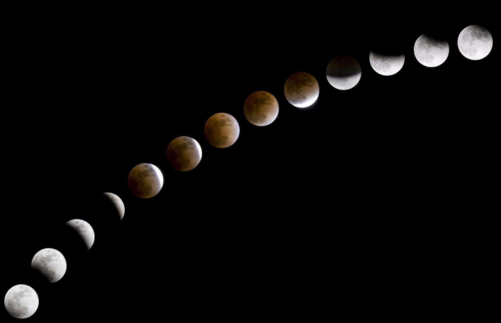 sky, photography, collage, lunar eclipses, Moon, eclipse, black background Gallery HD Wallpaper