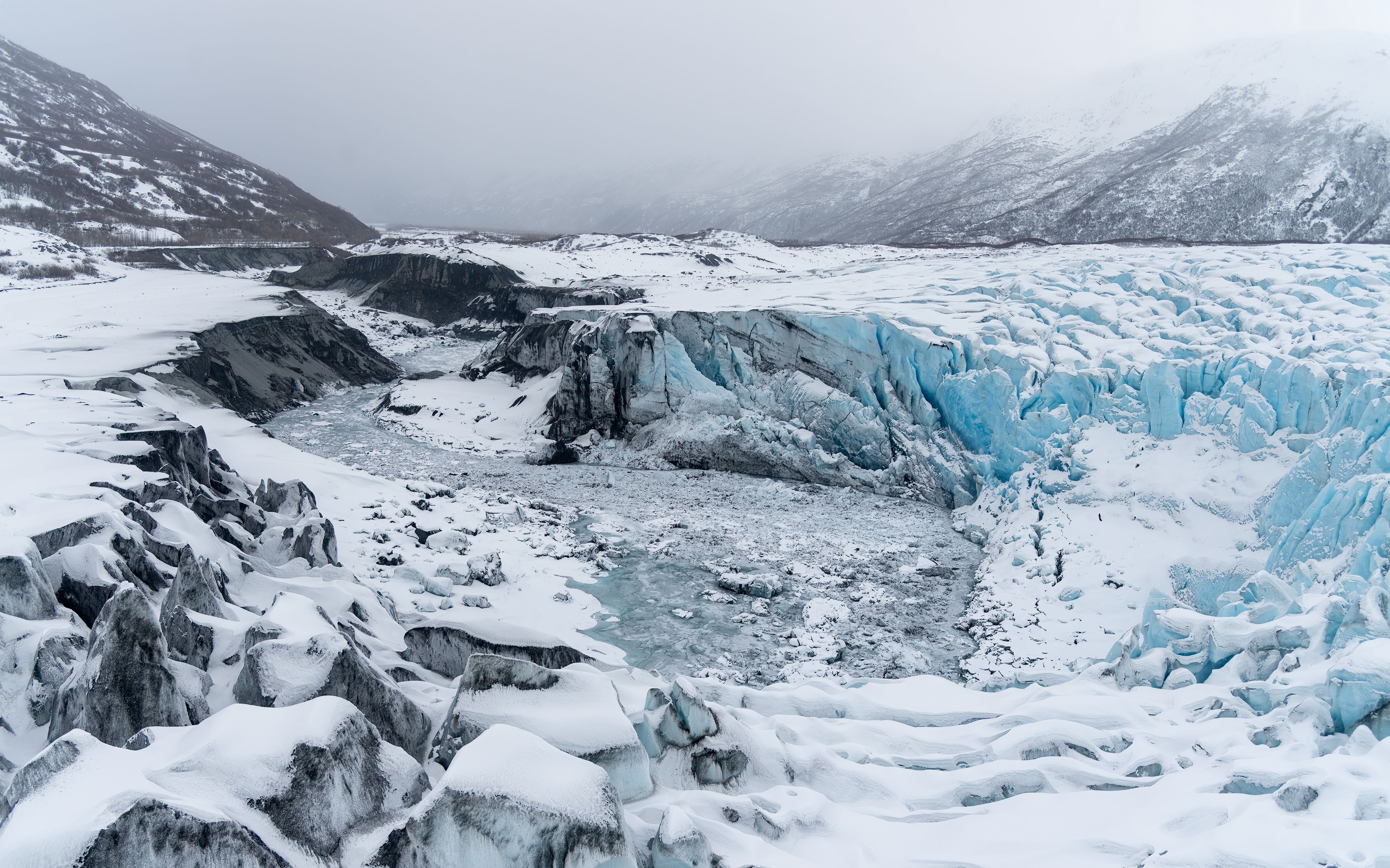 Glaciers and rocks Wallpaper 4k Ultra HD
