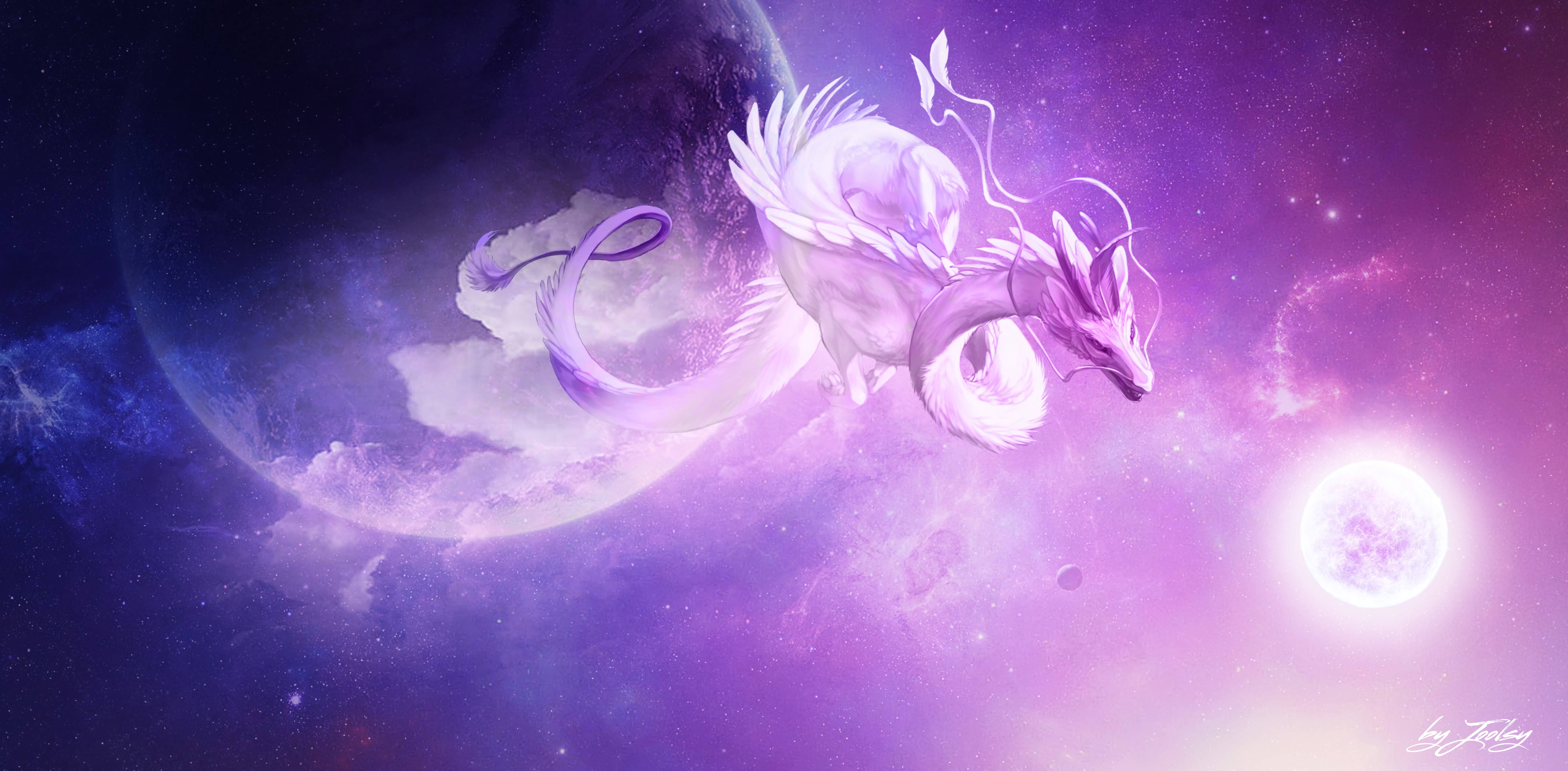 Download Space Dragon Fantasy Art Wallpaper
