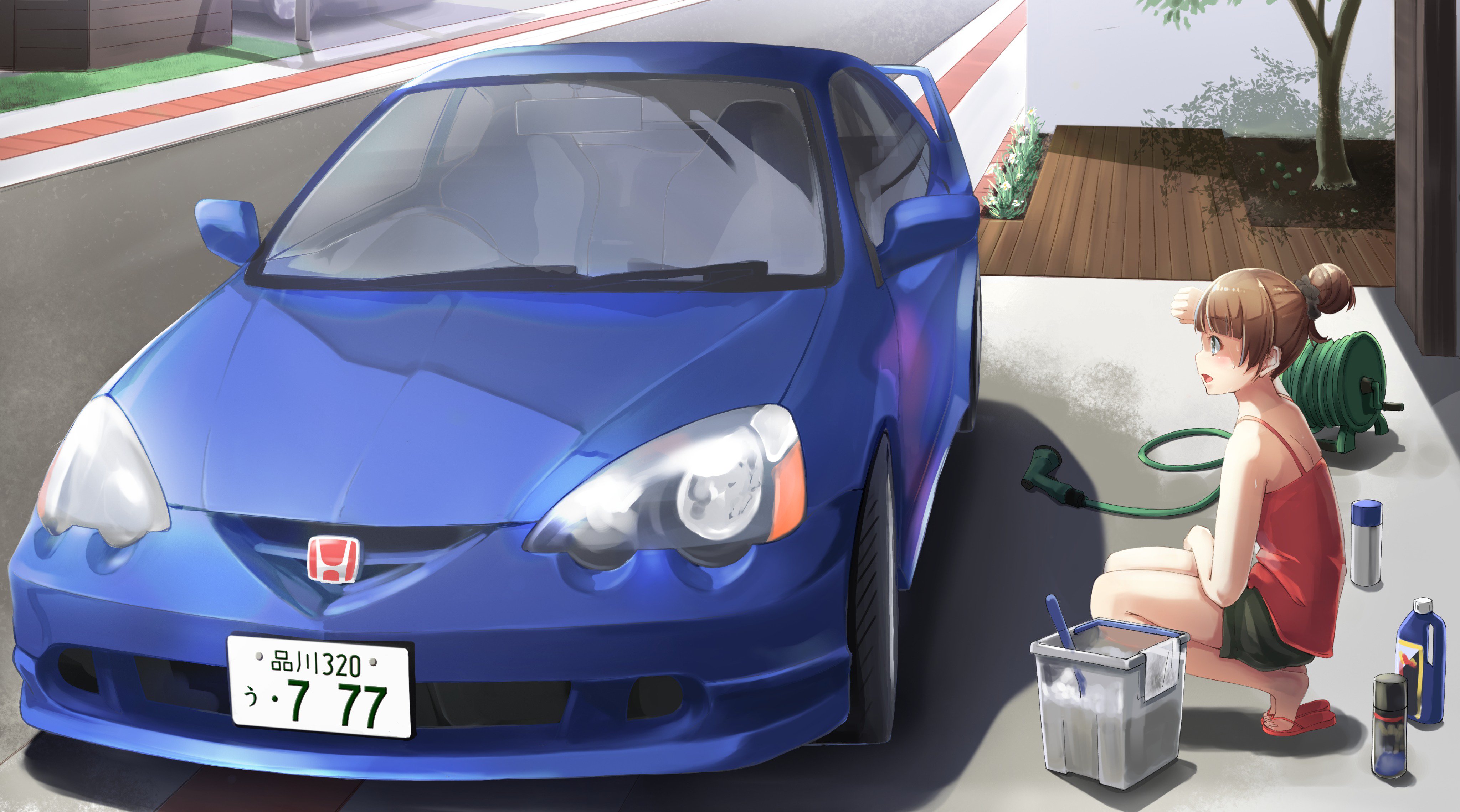 Anime Car 4k Ultra HD Wallpaper by 不似合りこ∞