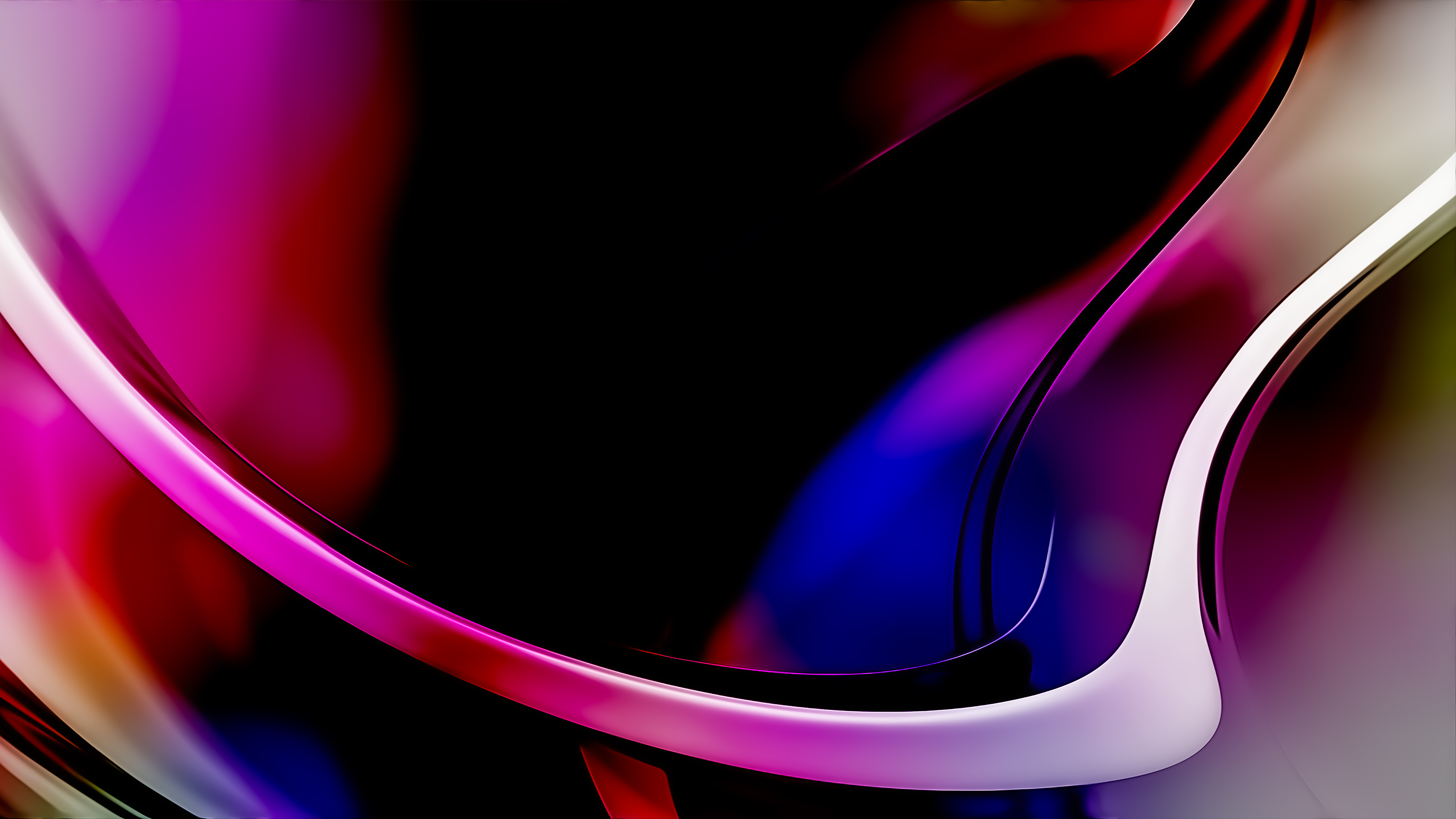 Curved figures Abstract Wallpaper 4k Ultra HD
