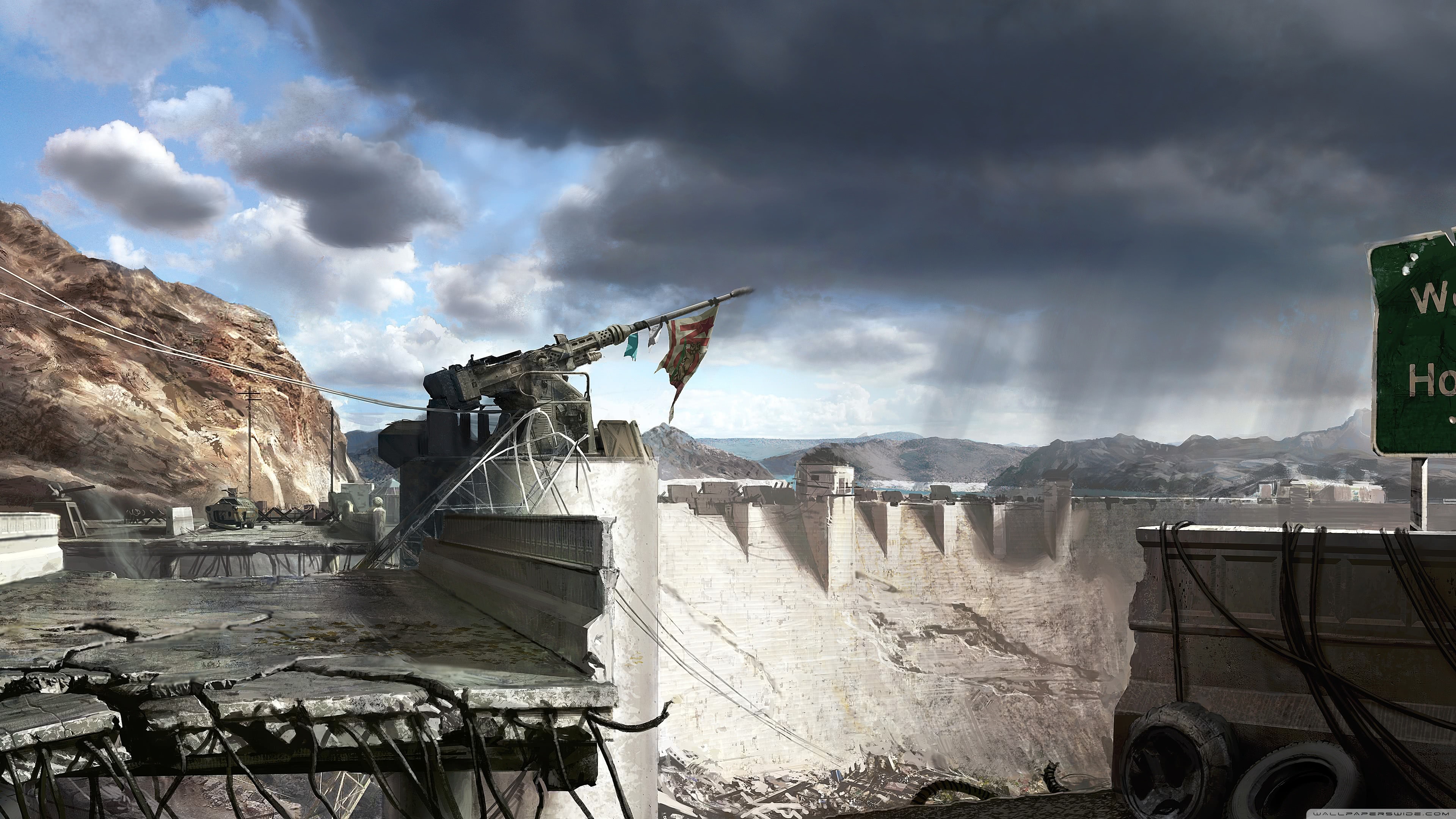 Fallout New Vegas Hoover Dam UHD 4K Wallpaper