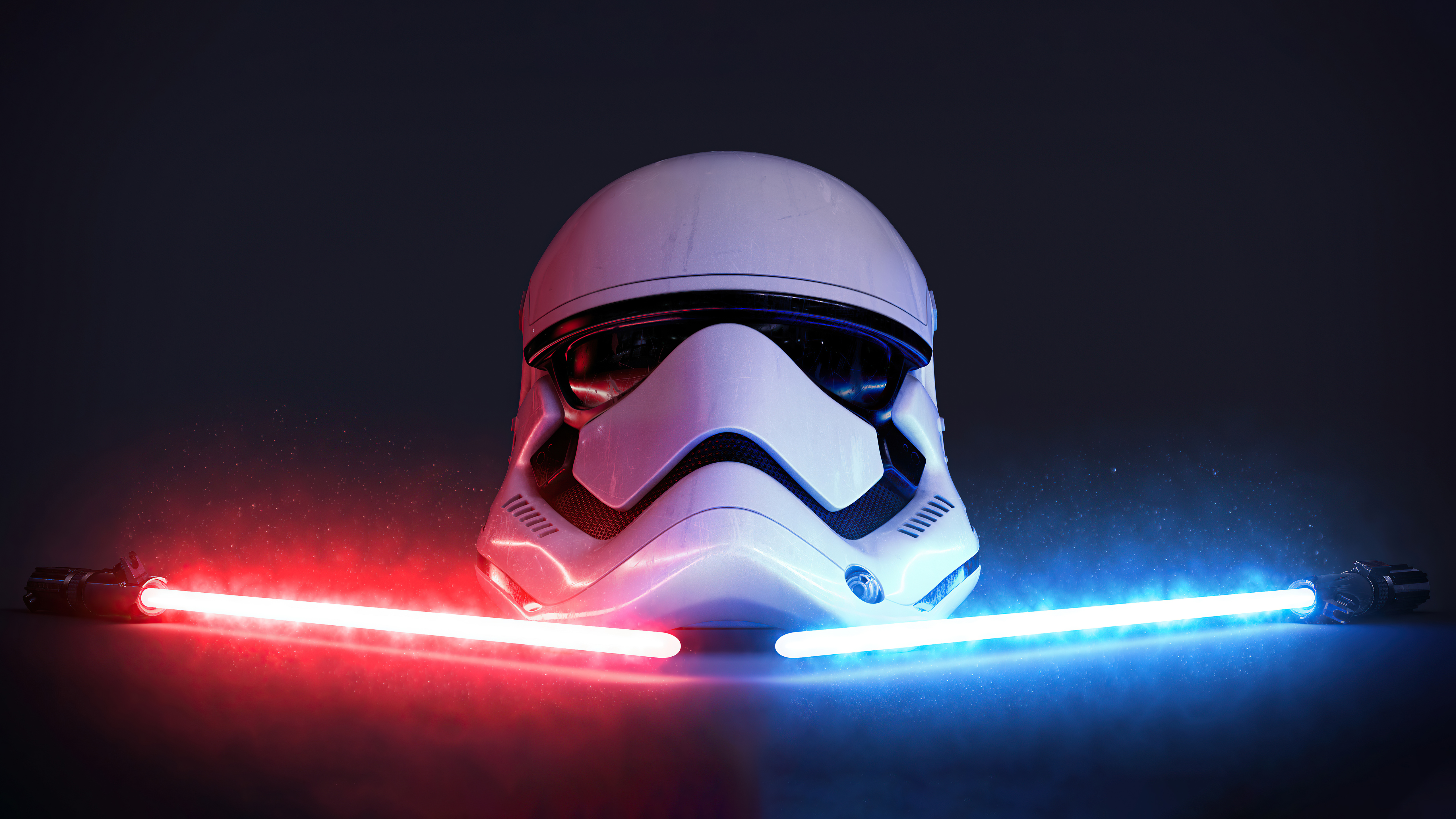 Stormtrooper Lightsaber 4K, Stormtrooper, Helmet, Lightsaber Gallery HD Wallpaper