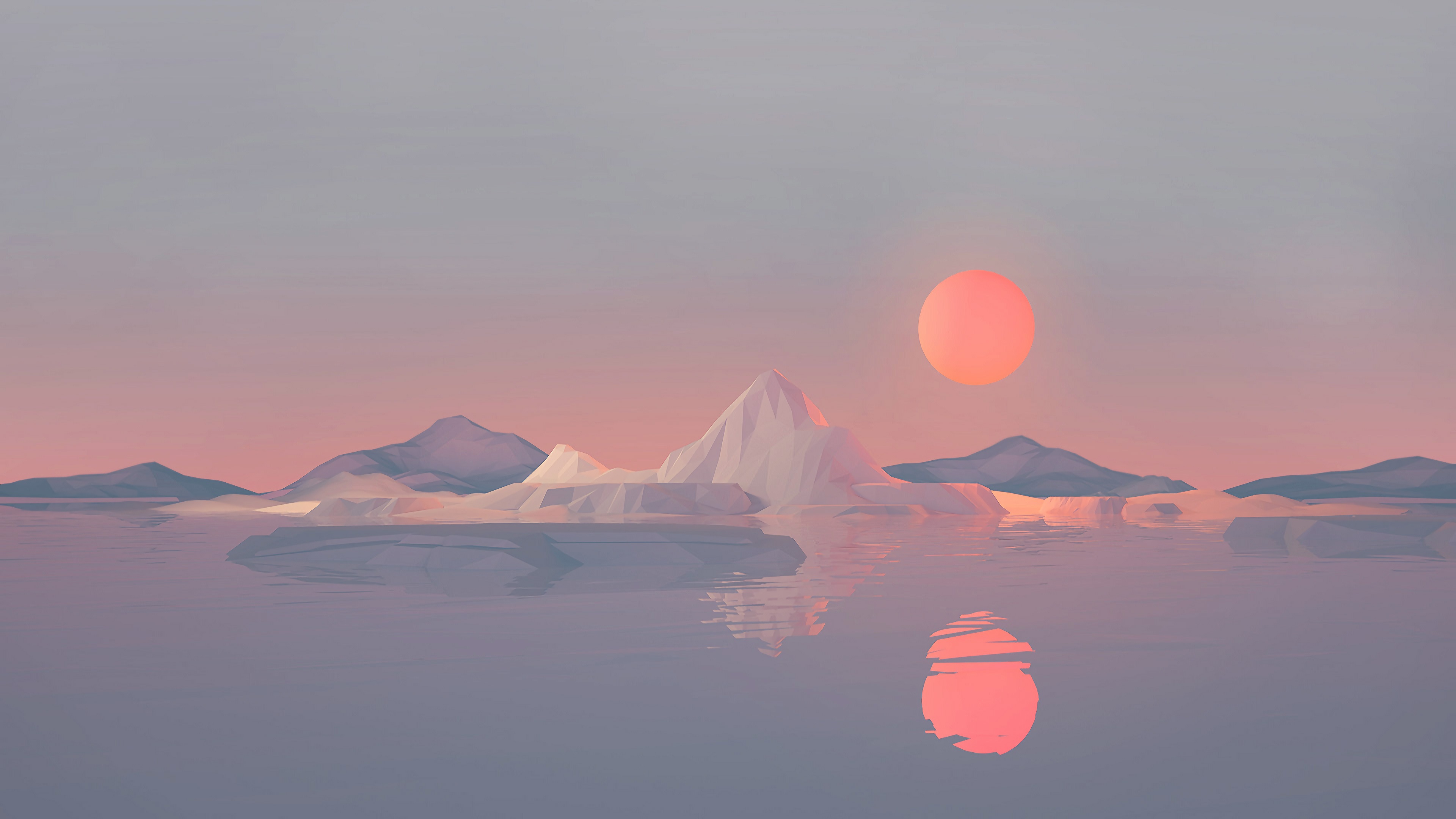 Wallpaper 4k Iceberg Minimalist 4k Wallpaper