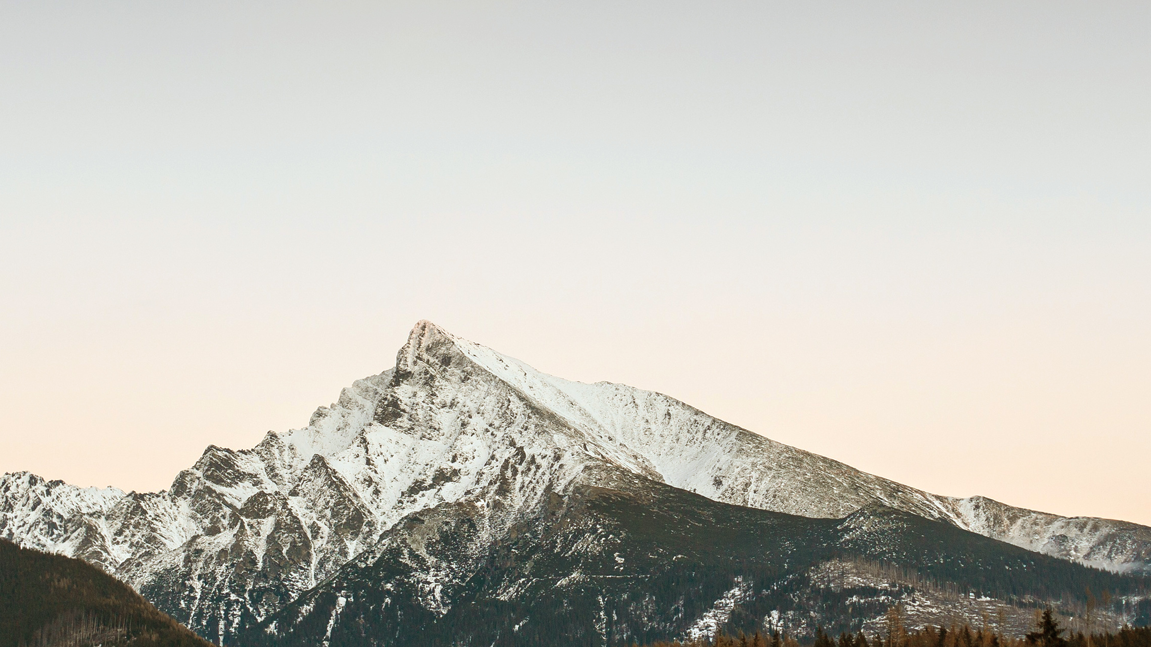 wallpaper for desktop, laptop. mountain simple fall snow