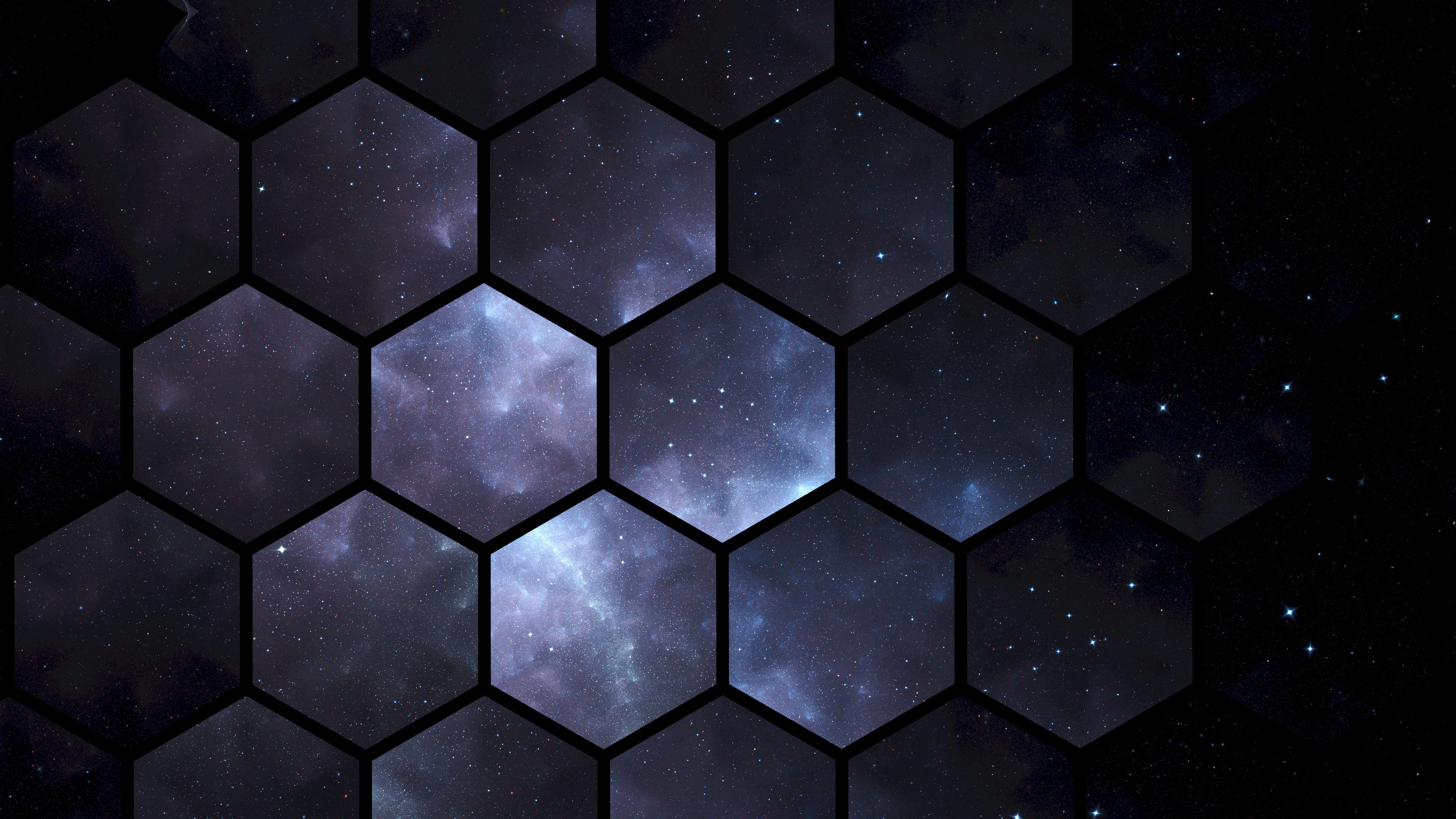 Wallpaper / hexagons, space, patterns, 4k free download