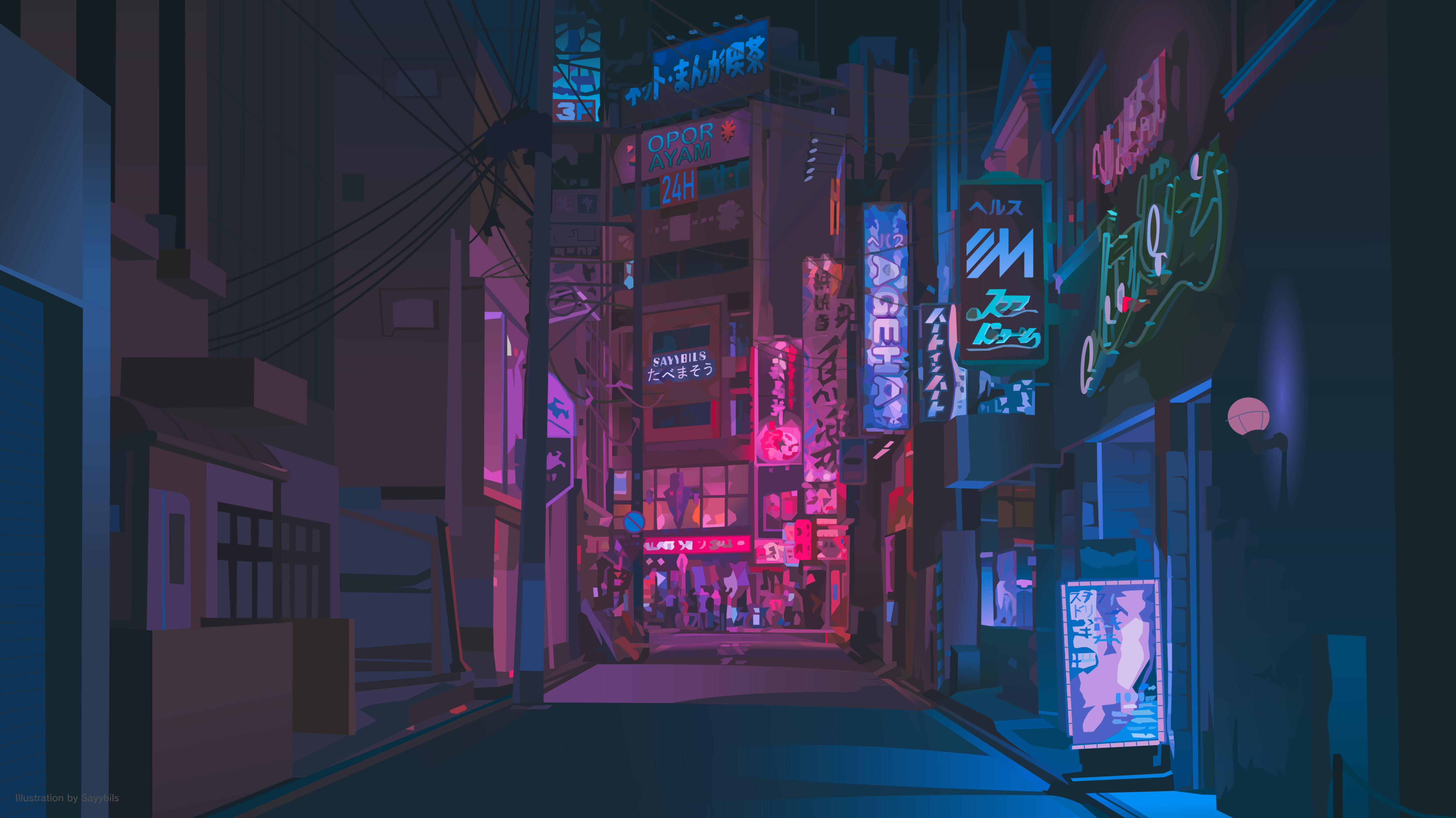 4K, Japan, neon, neon sign, digital art, digital Gallery HD Wallpaper
