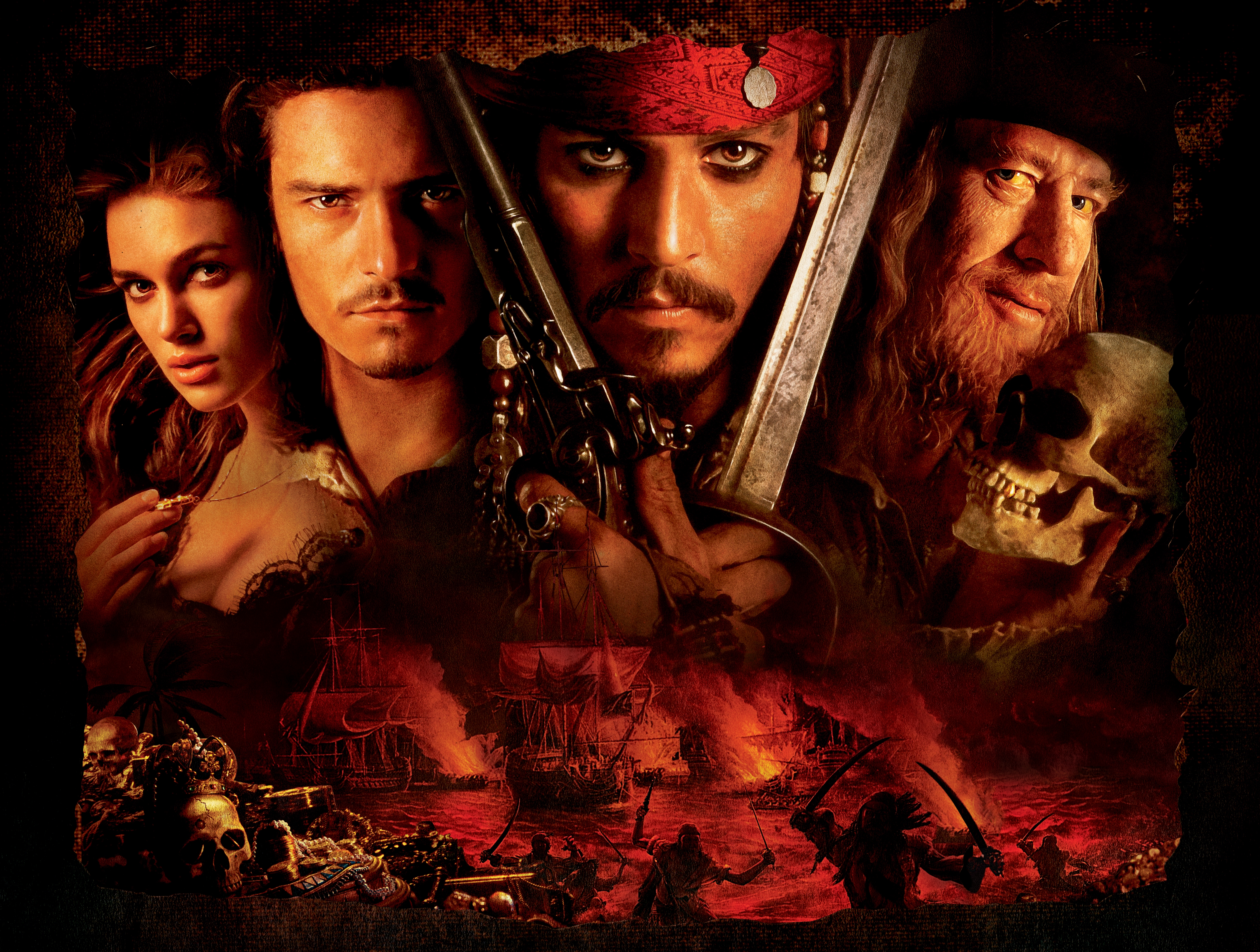 4K Pirates Of The Caribbean: The Curse Of The Black Pearl Wallpaper and Background Image