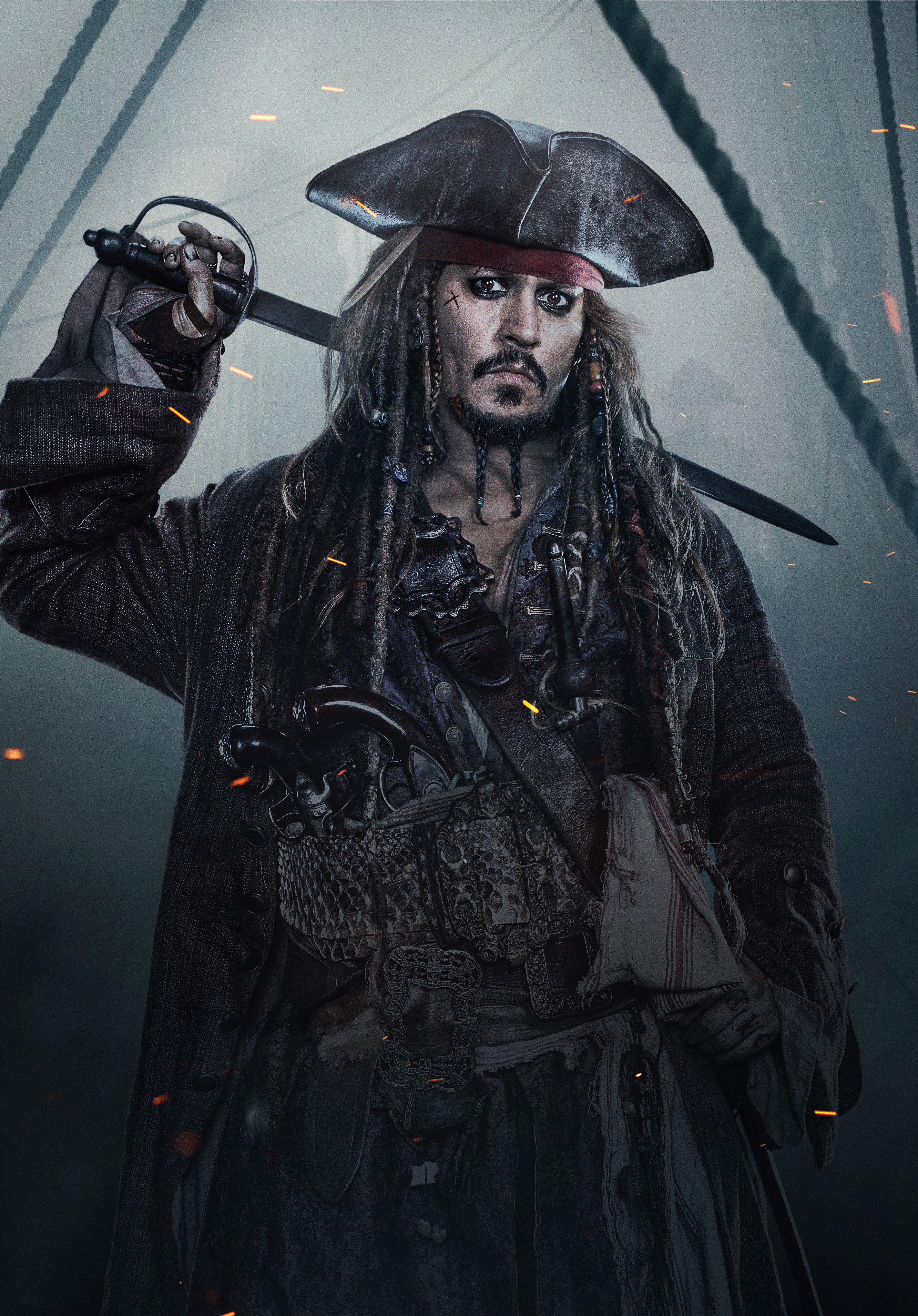 4K, Johnny Depp, Men, Pirates, Pirates of the Caribbean: Dead Men Tell No Tales Gallery HD Wallpaper