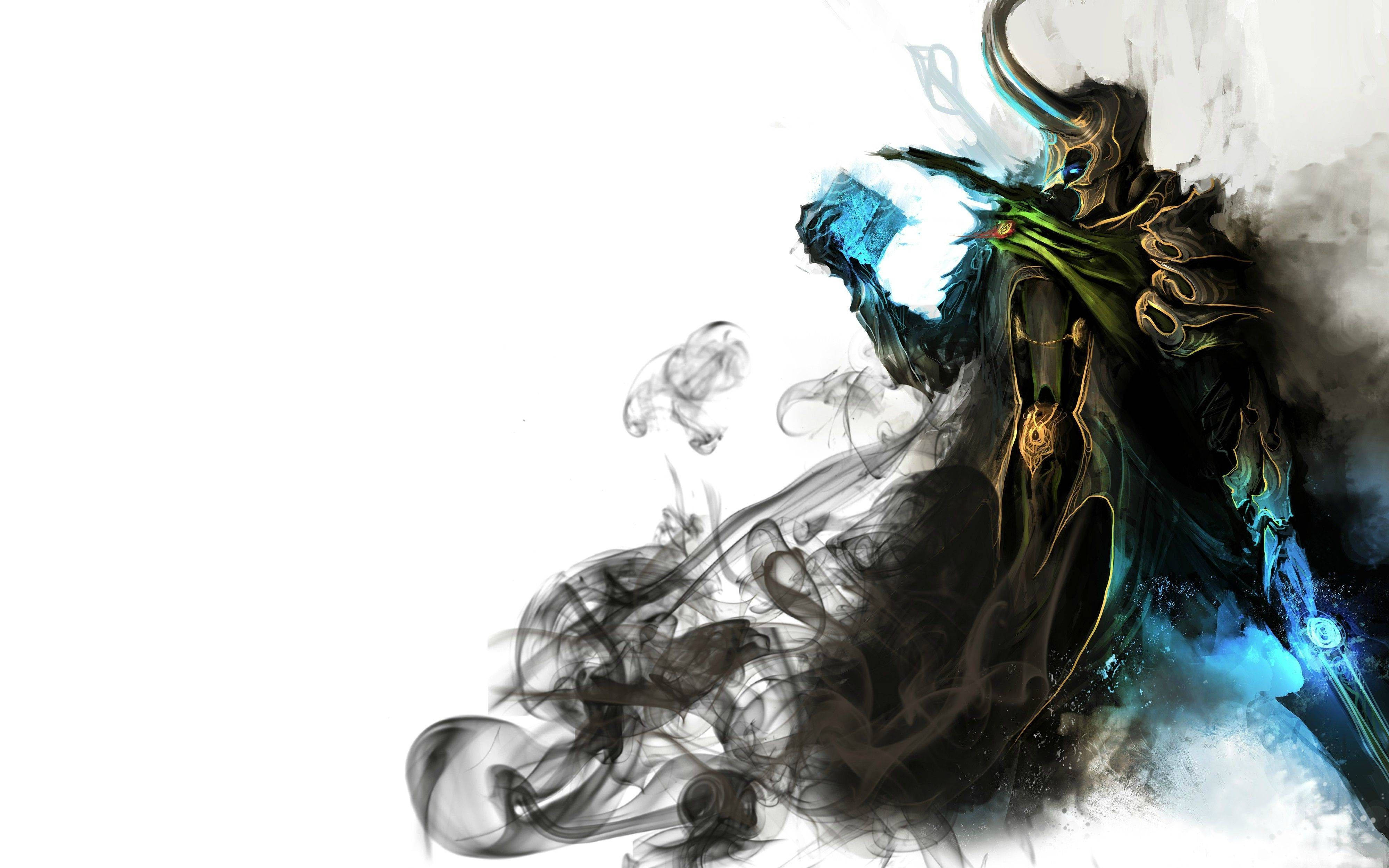 Download Loki, the master of trickery, holds the Tesseract in his hands. Wallpaper