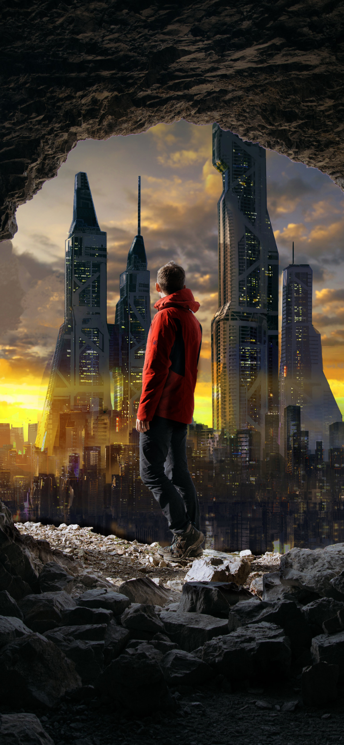 futuristic city phone wallpaper Mobile Walls