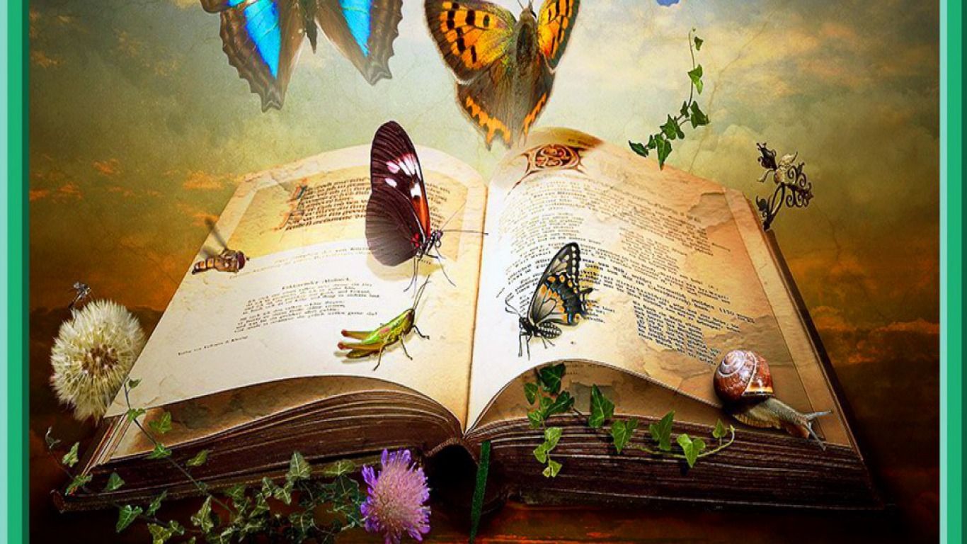 1366x768 fantasy book wallpaper for desktop