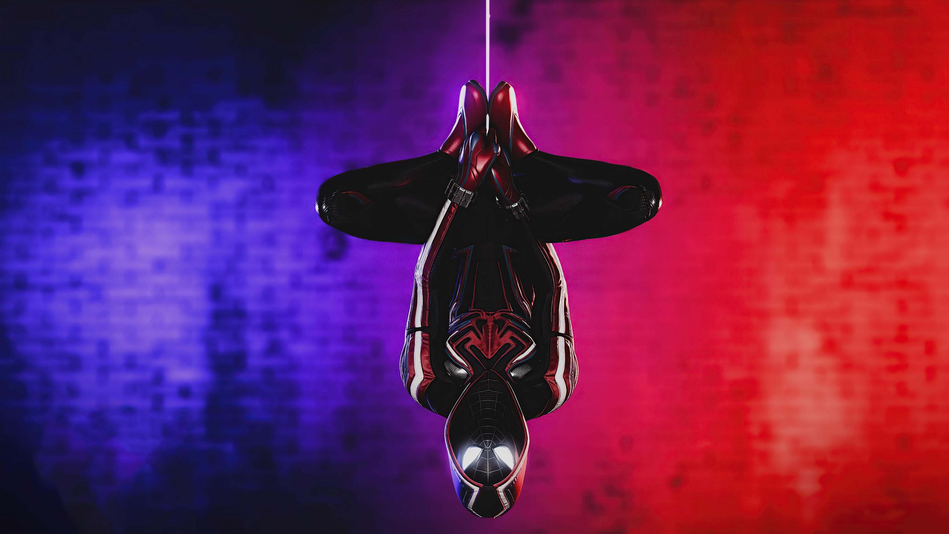 Wallpaper 4k Spiderman Miles Morales 2021 Upside Down 4k Wallpaper
