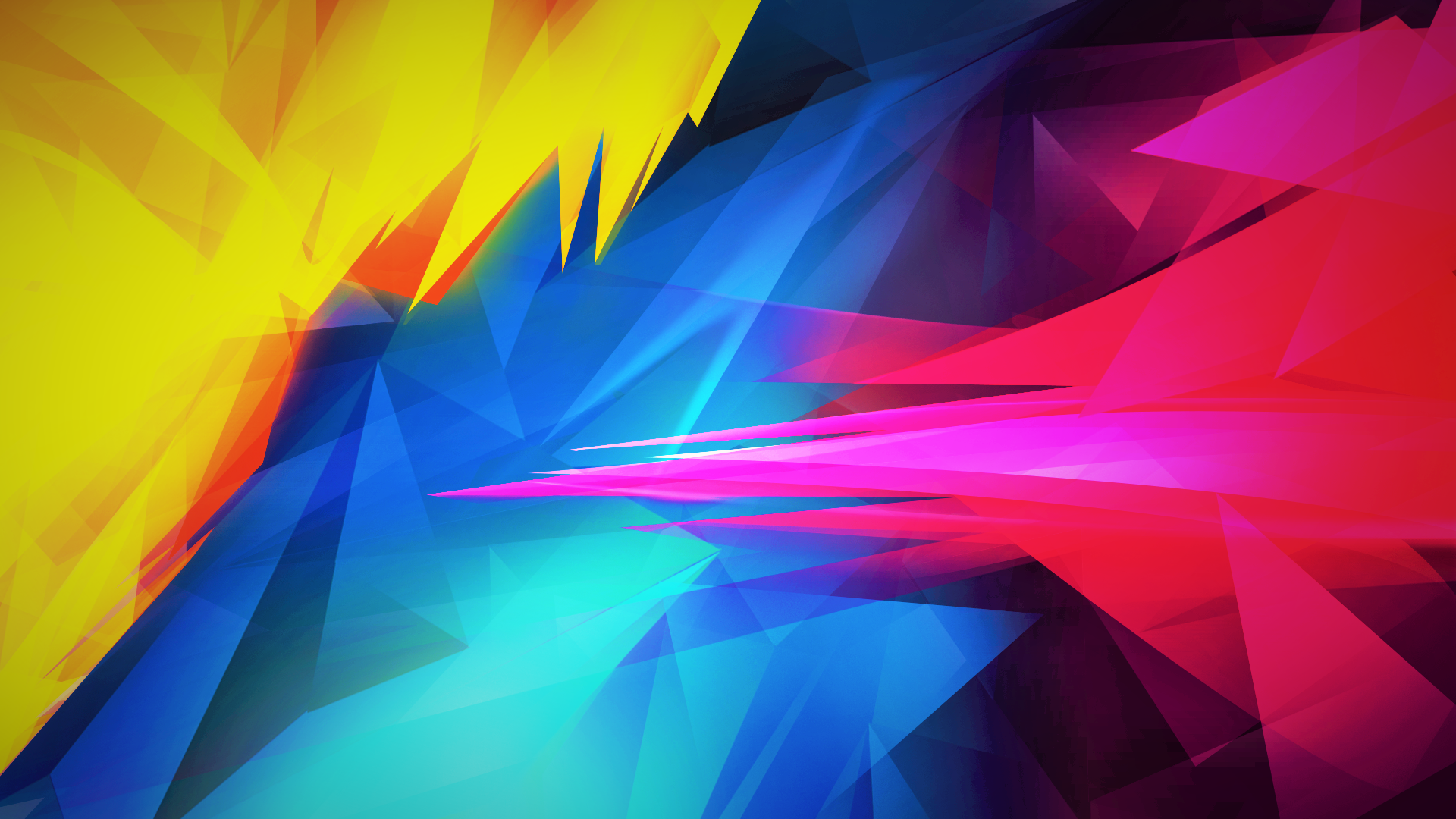 Abstract Blue Yellow Red Pink Purple Orange Colorful Cyan Magenta Wallpaper:1920x1080