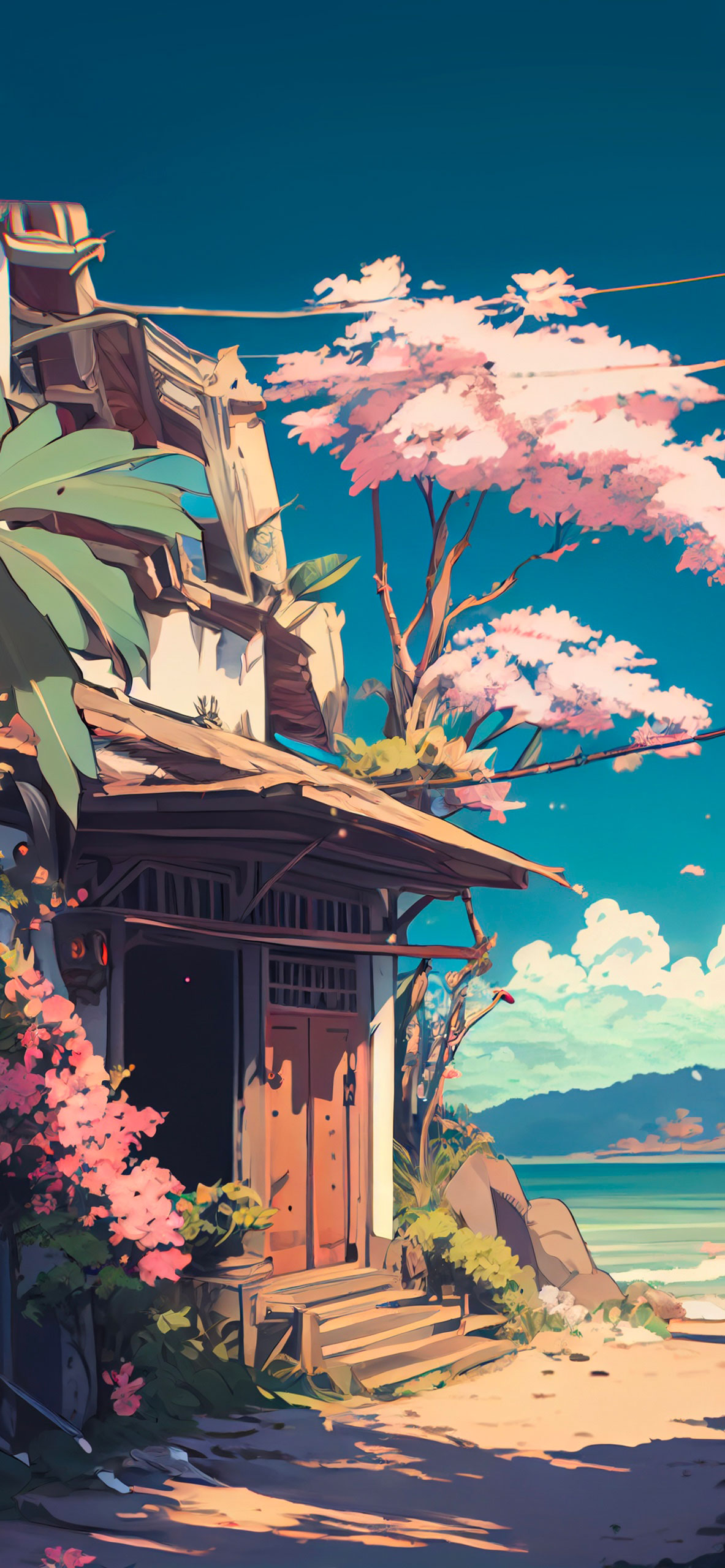 Beach House Bali Aesthetic Anime