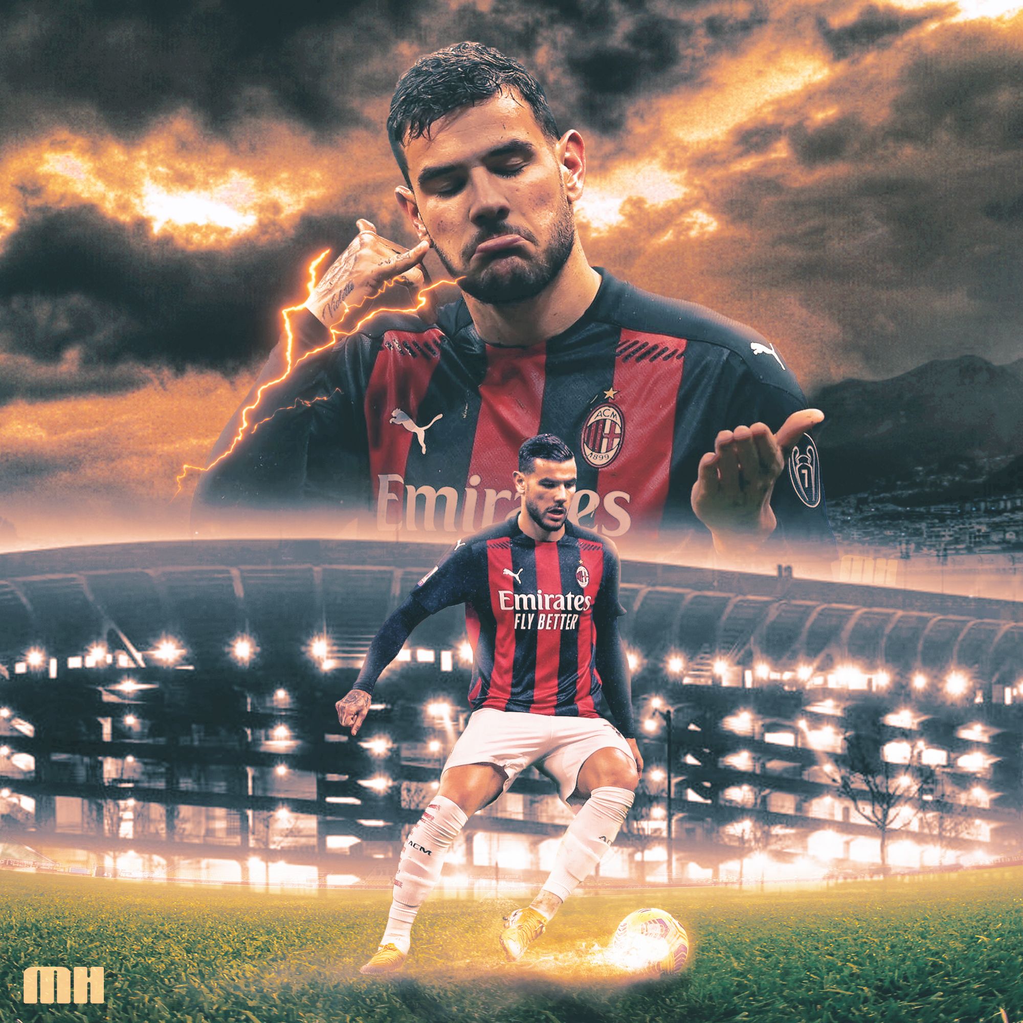 Theo Hernandez. Milan wallpaper, Milan football, Ac milan
