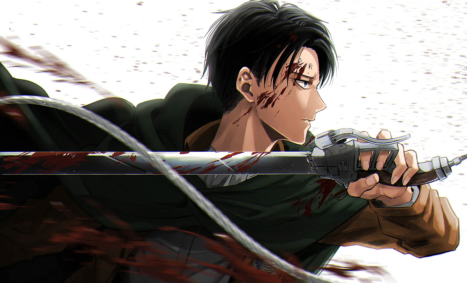 Wallpaper Anime, Levi Ackerman, Attack on Titan, Mikasa Ackerman, Armin Arlert, Background Free Image