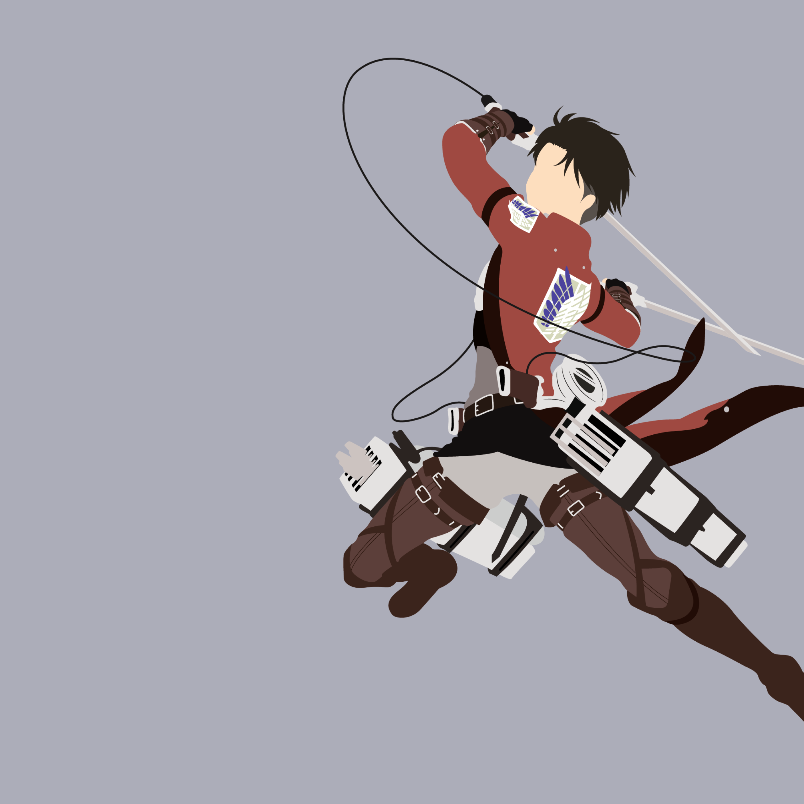 Levi Ackerman Wallpaper 4K, Faceless, Minimalist