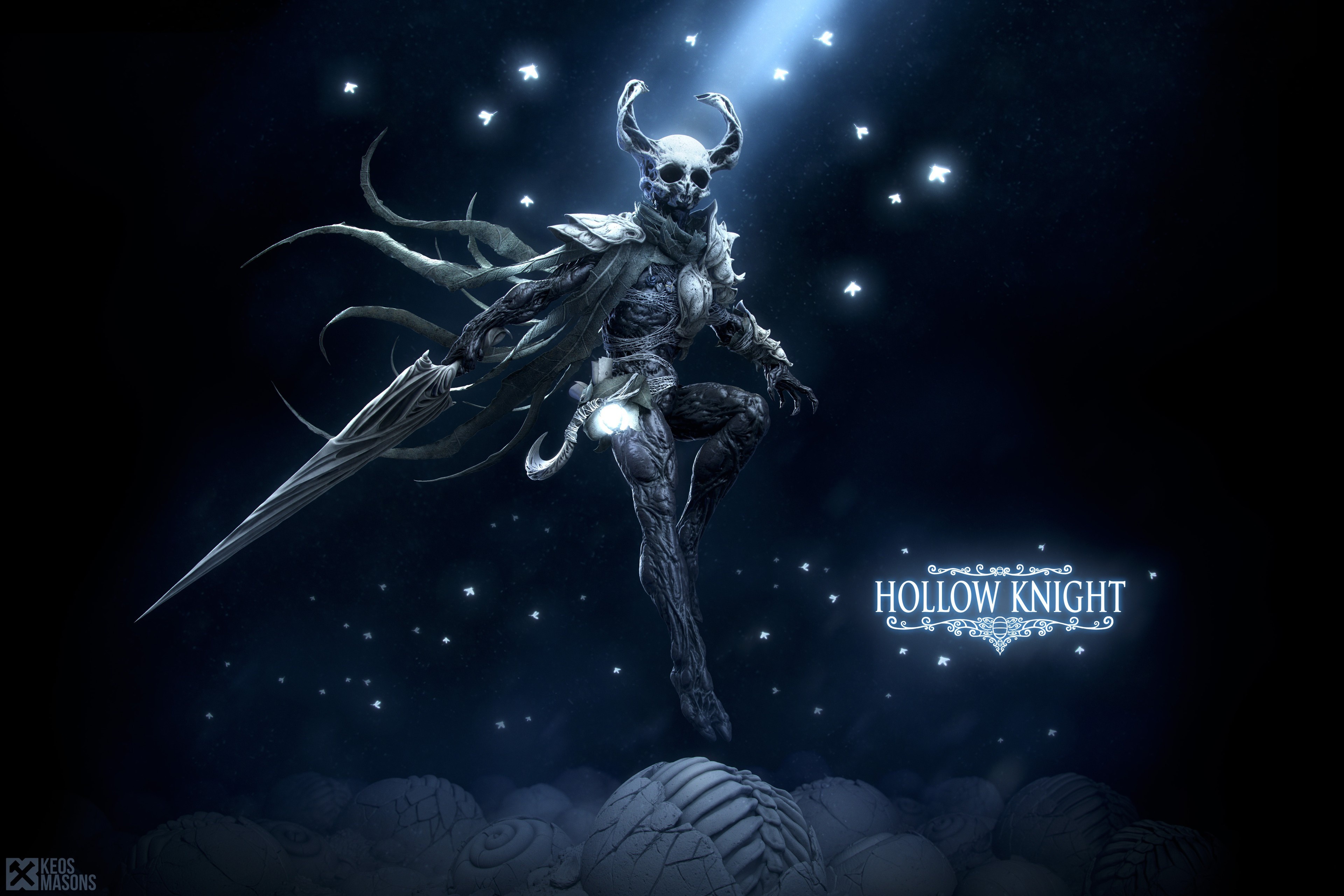 4K, Hollow Knight, Keos Masons, Warriors, Swords, Horns Gallery HD Wallpaper