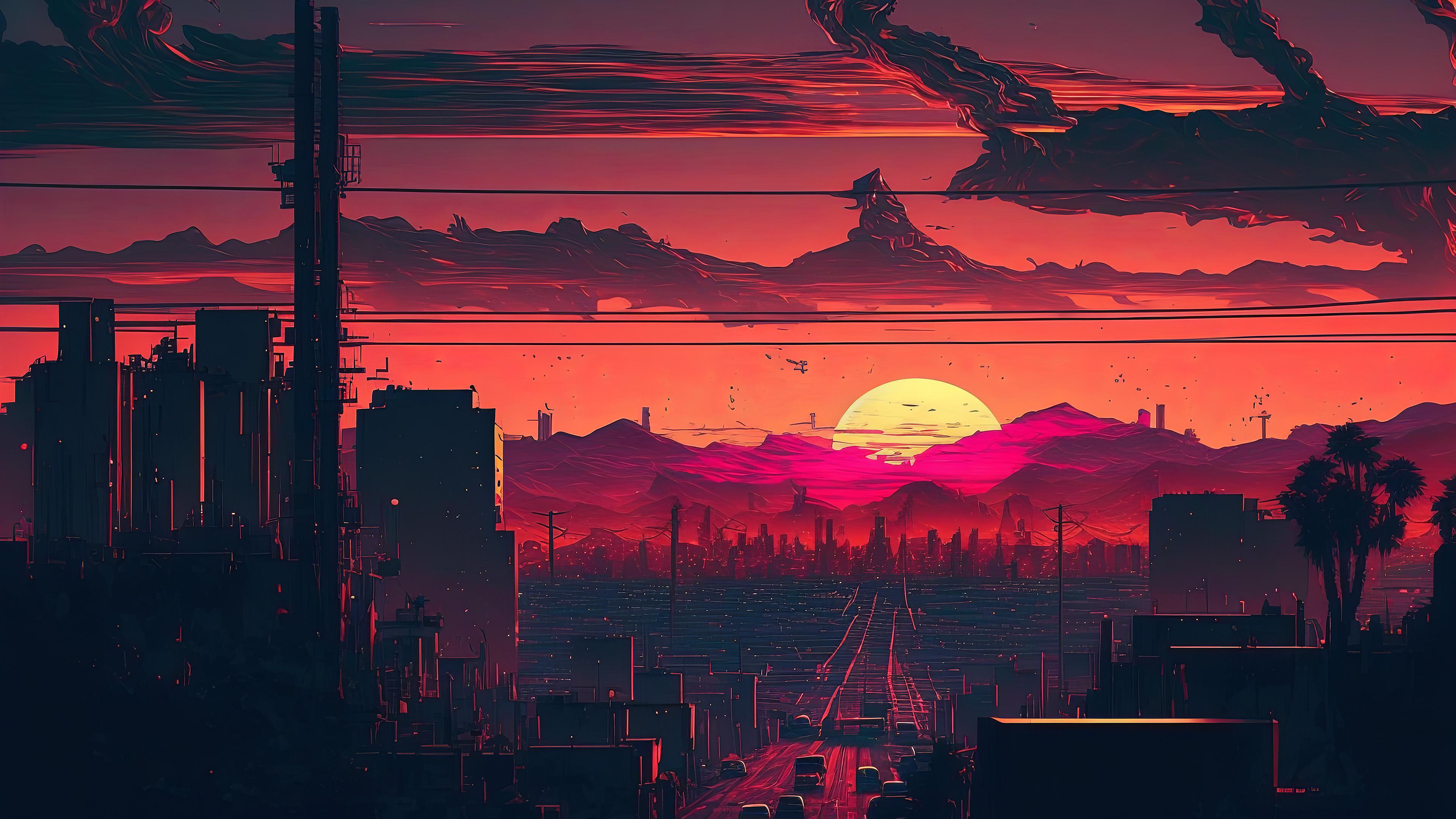 City Sunsets 4K {3840x2160} by a.i