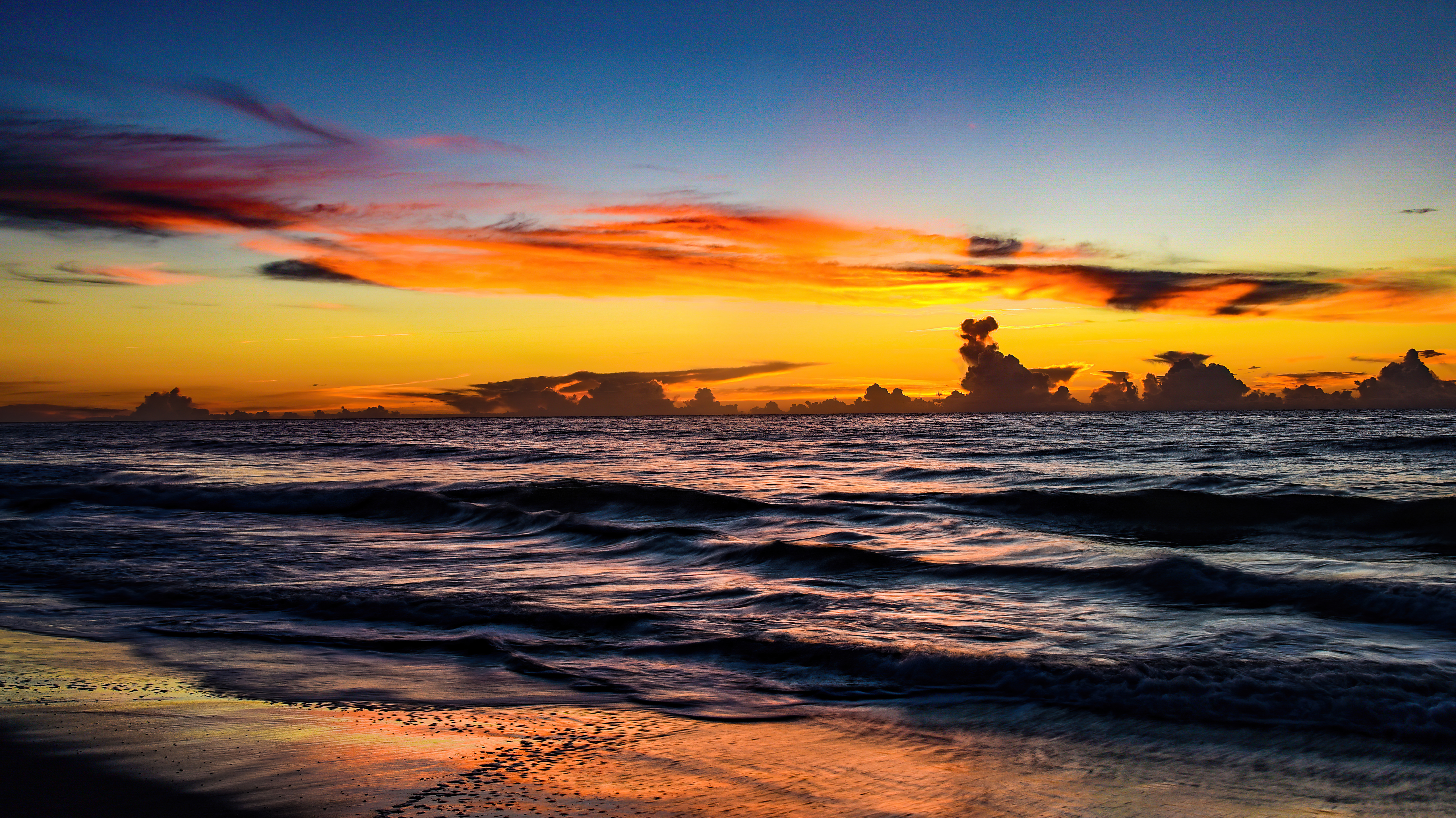 Wallpaper 4k Garden City Beach Sunset 4k Wallpaper