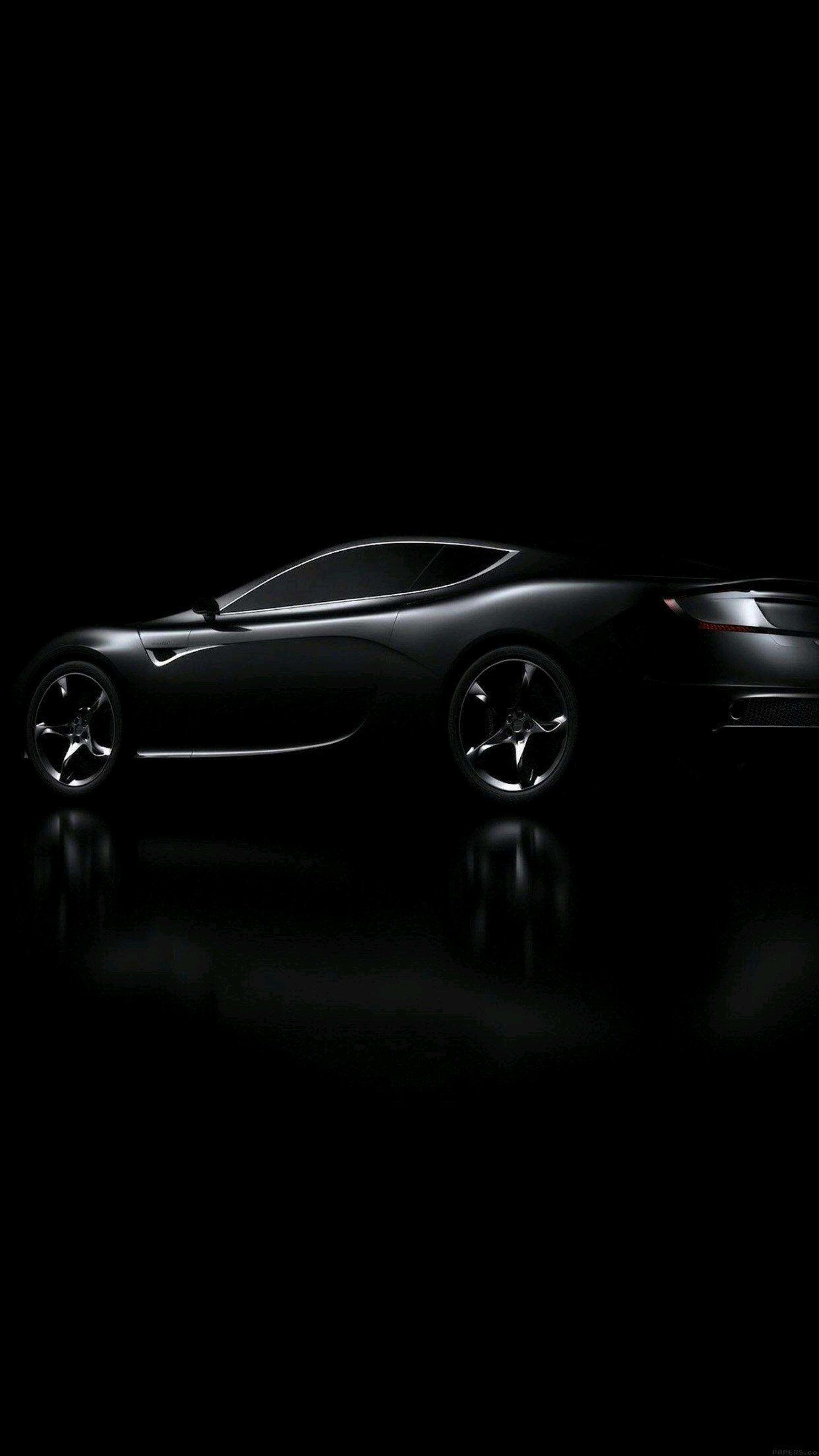 Dark Black Car 4K Phone Wallpaper