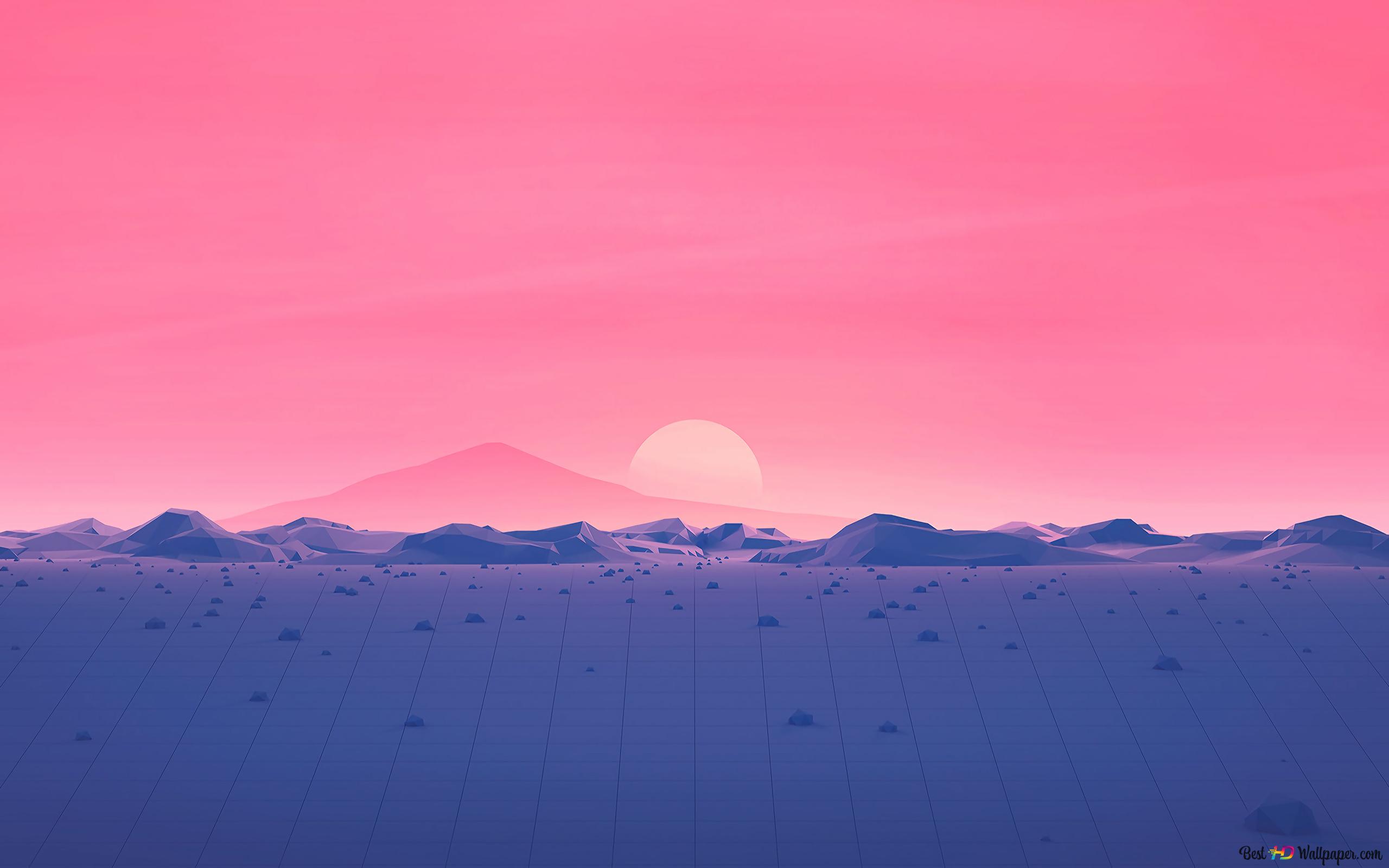 Pink sky 4K wallpaper download