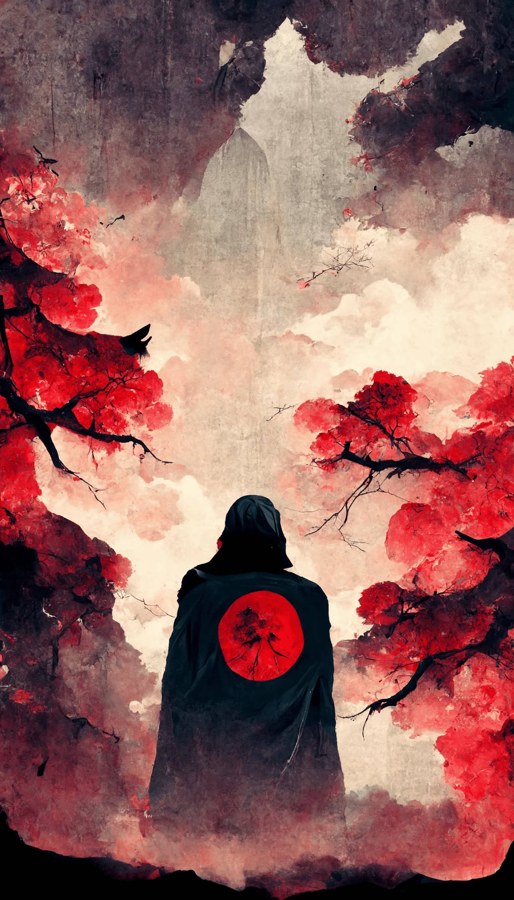 Download Akatsuki Itachi Red Forest Art Wallpaper