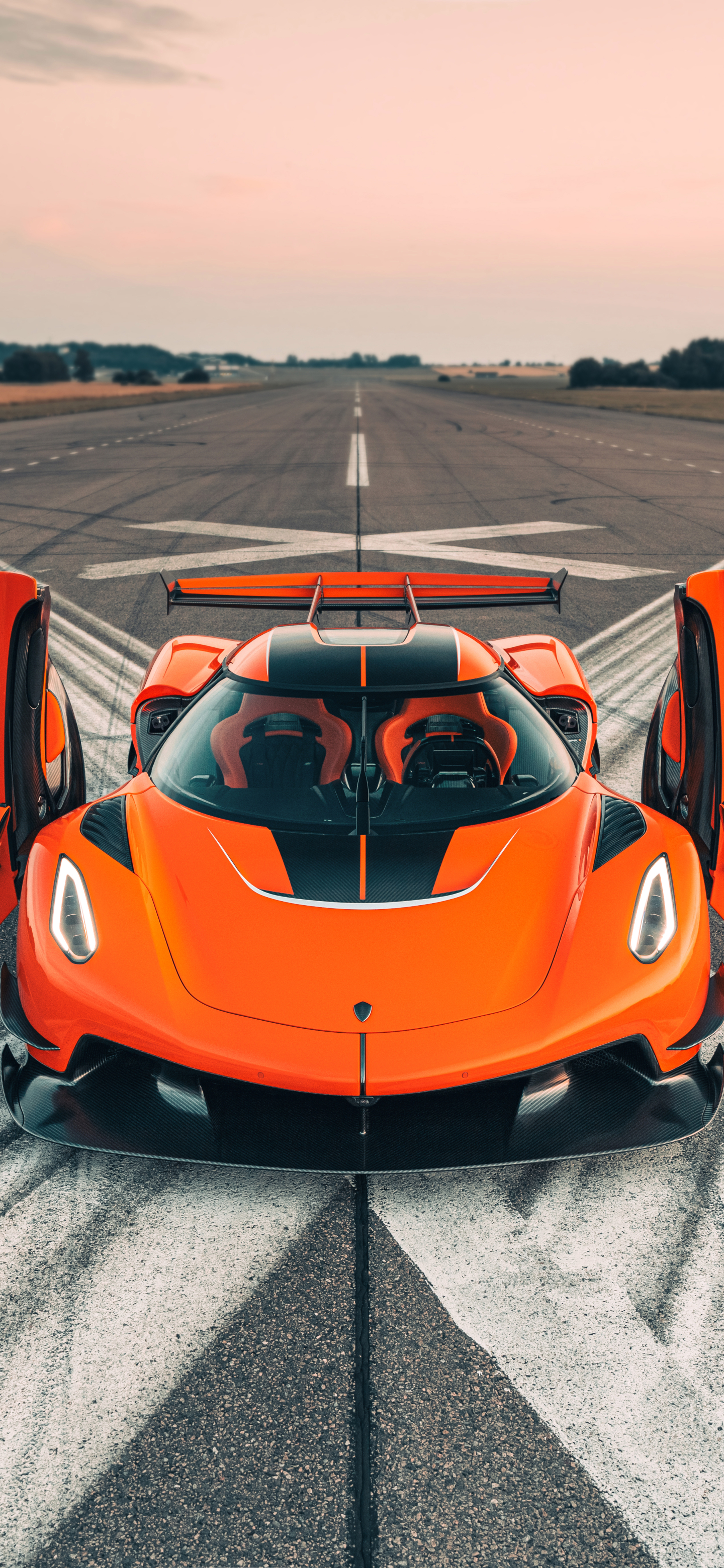 Orange 2021 Koenigsegg Jesko Prototype