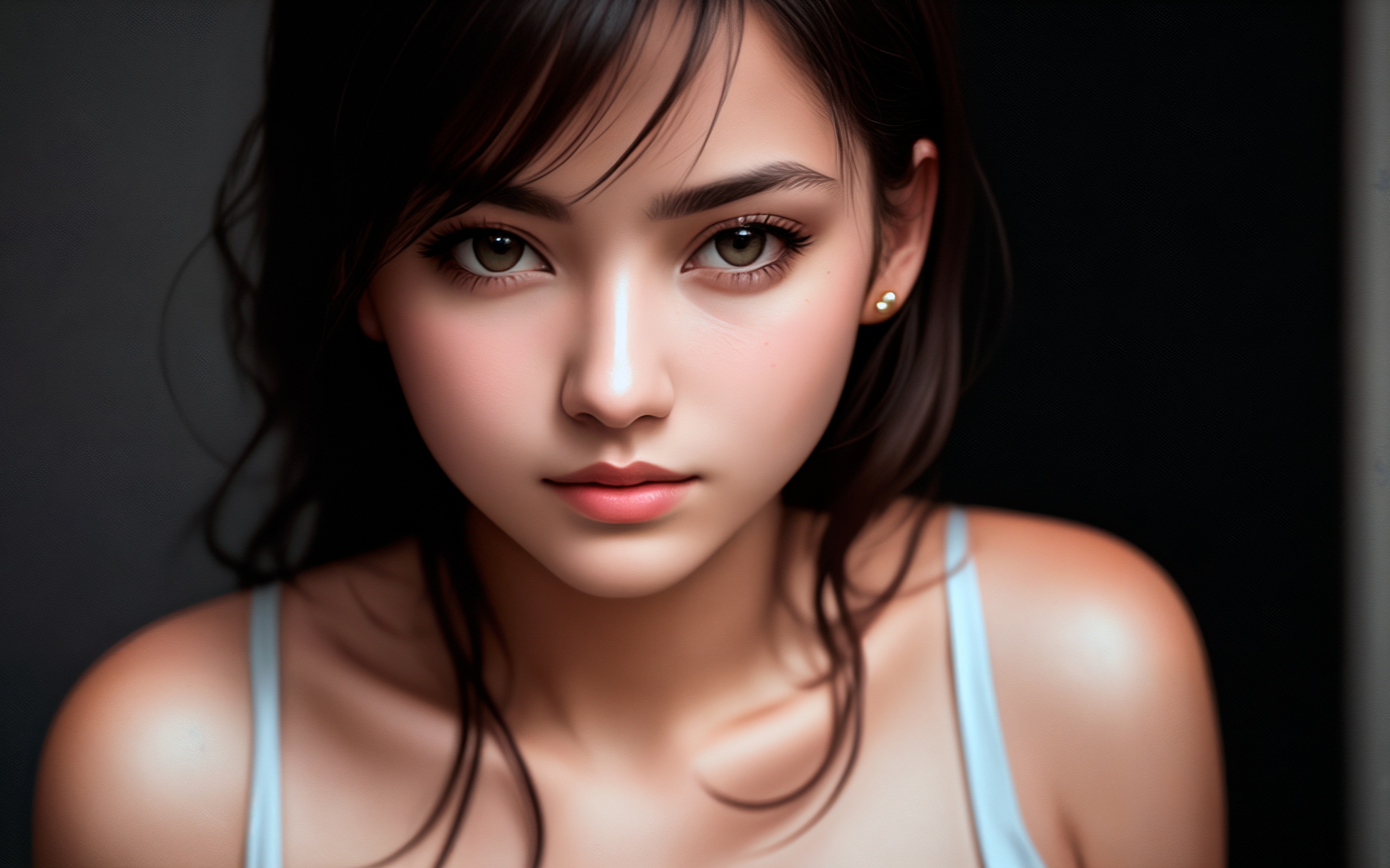 Asian Woman Wallpaper 4K, Beautiful girl, AI art