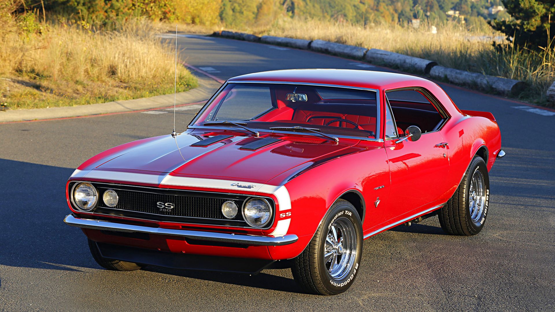 Desktop Wallpaper Chevrolet Camaro Ss Classic Car, Front View, HD Image, Picture, Background, Y0z6jg
