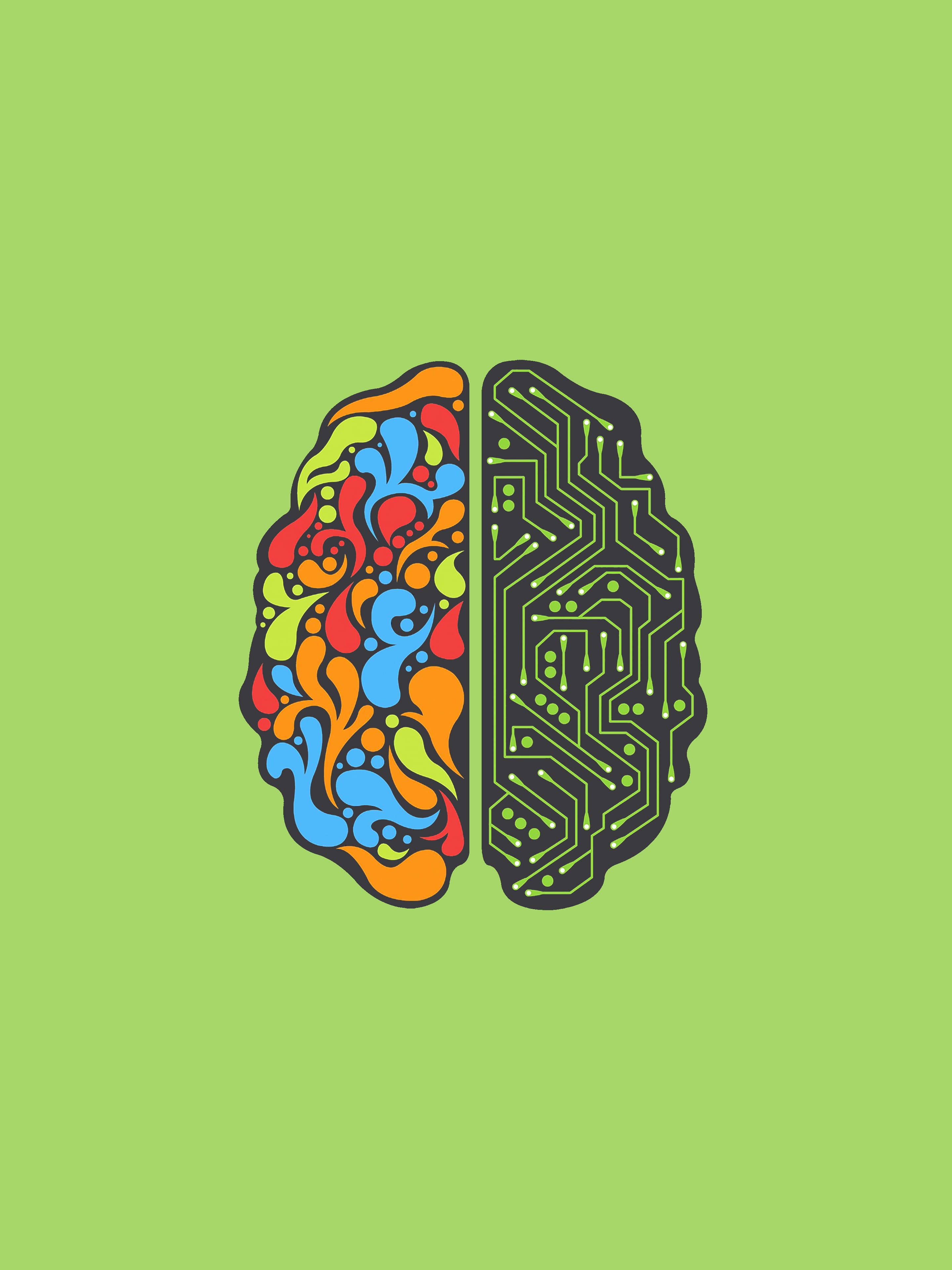 Artificial intelligence brain wallpaper