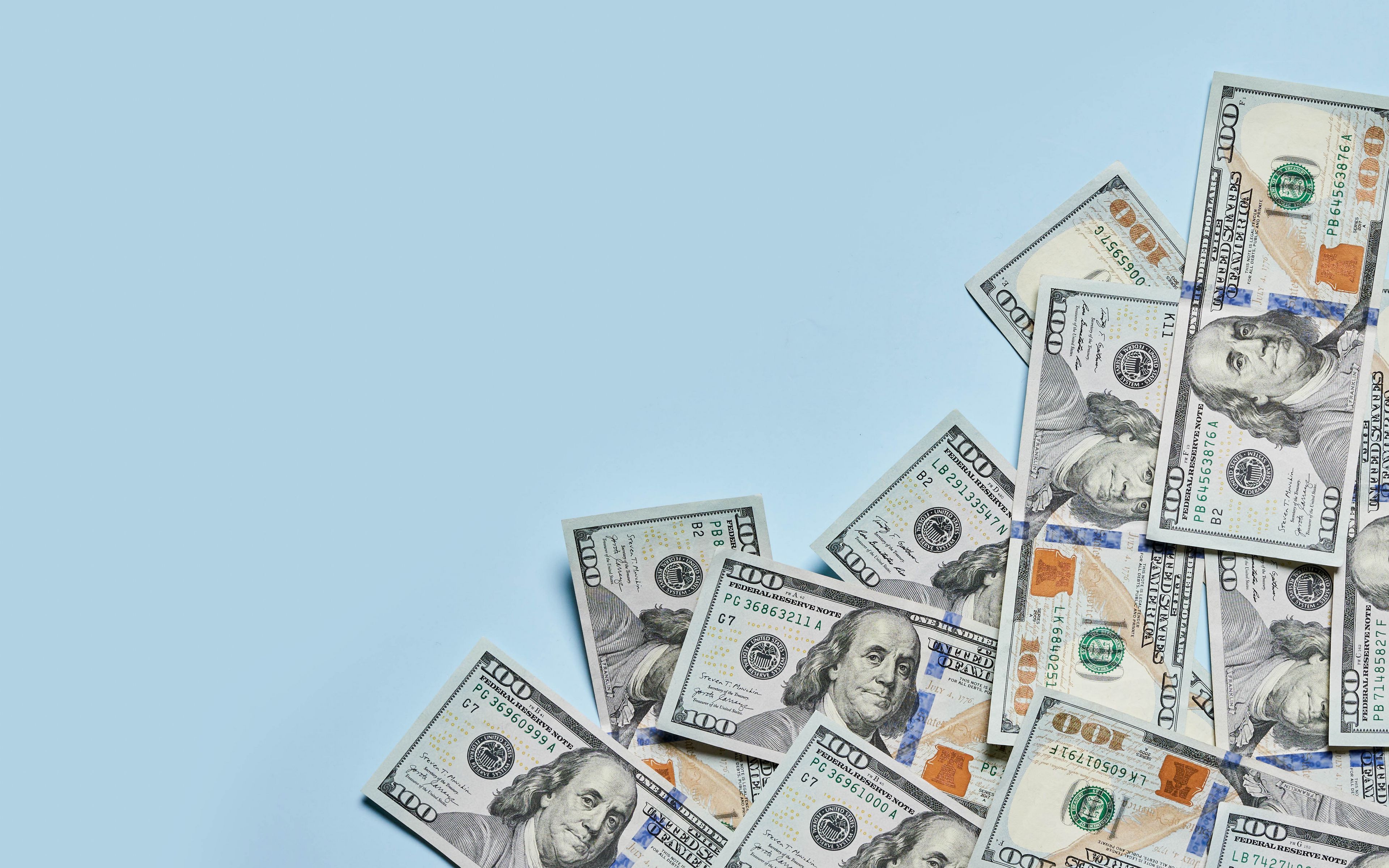 Download wallpaper 3840x2400 dollars, bills, currency, money 4k ultra HD 16:10 HD background