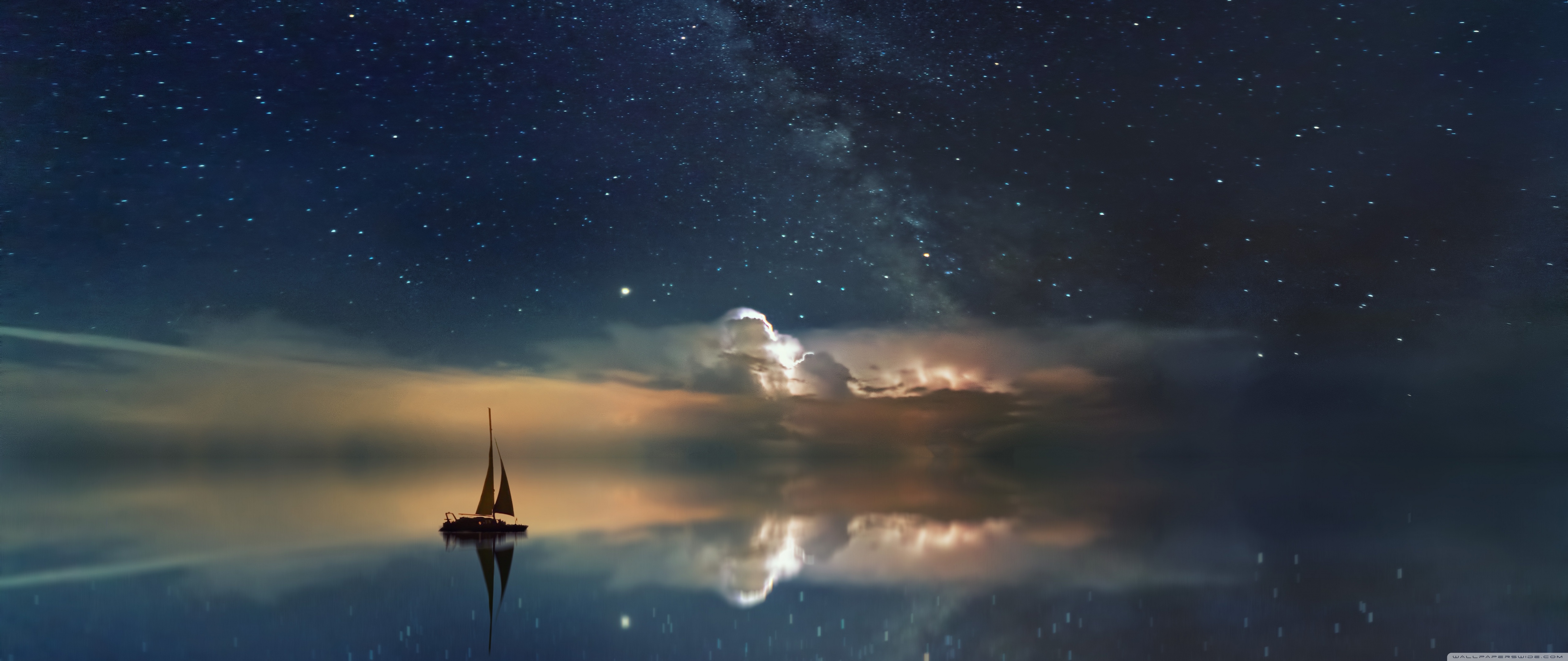 Astrophotography Ocean Night Stars Sky Ultra HD Desktop Background Wallpaper for 4K UHD TV, Widescreen & UltraWide Desktop & Laptop, Tablet