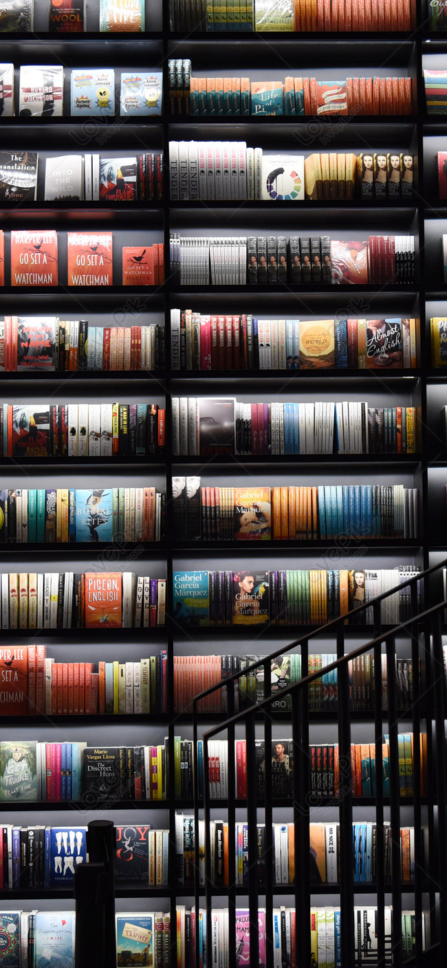 Bookshelf Mobile Phone Wallpaper Image Free Download