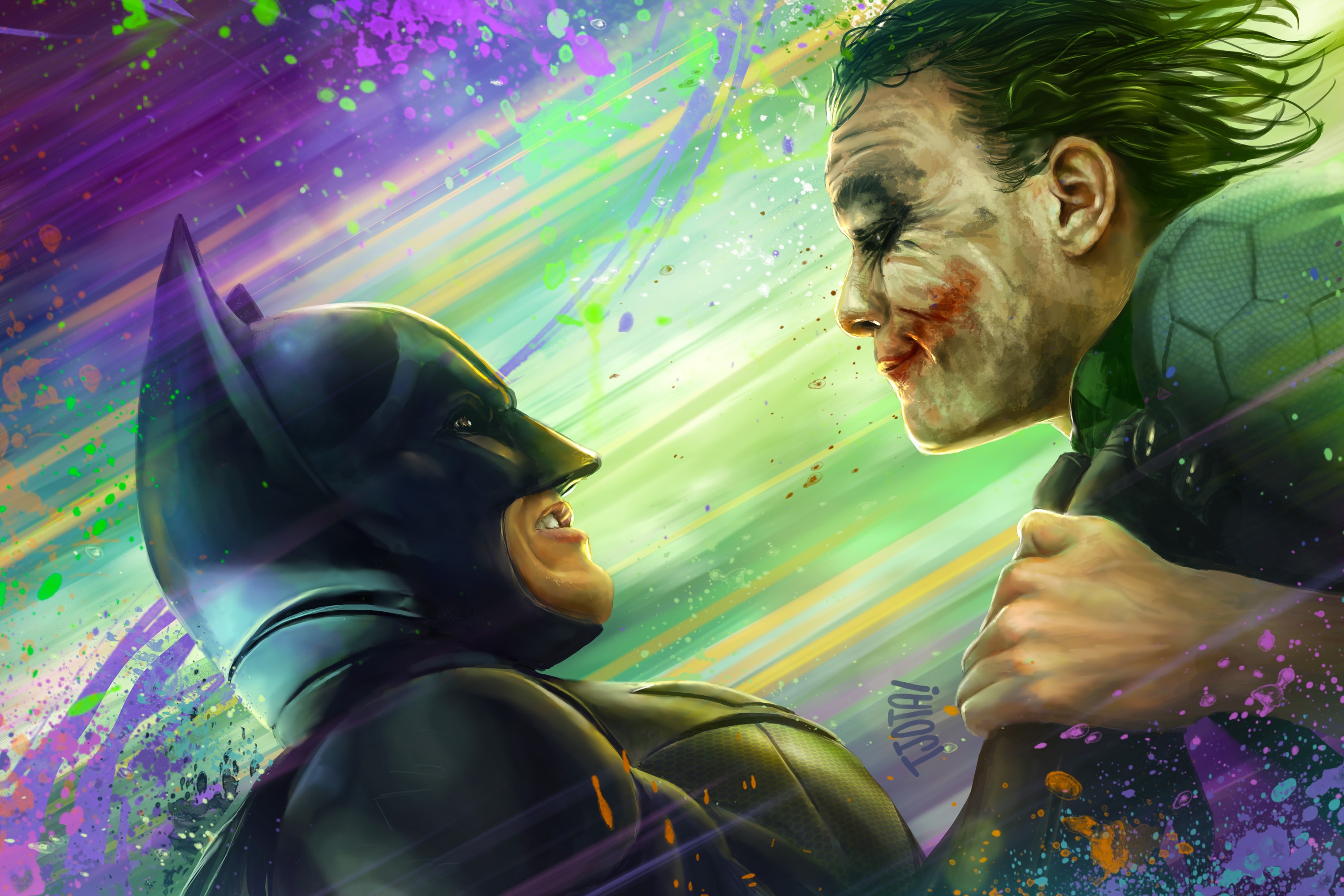 Wallpaper / batman, joker, superheroes, hd, 4k, artwork, digital art, art, free download