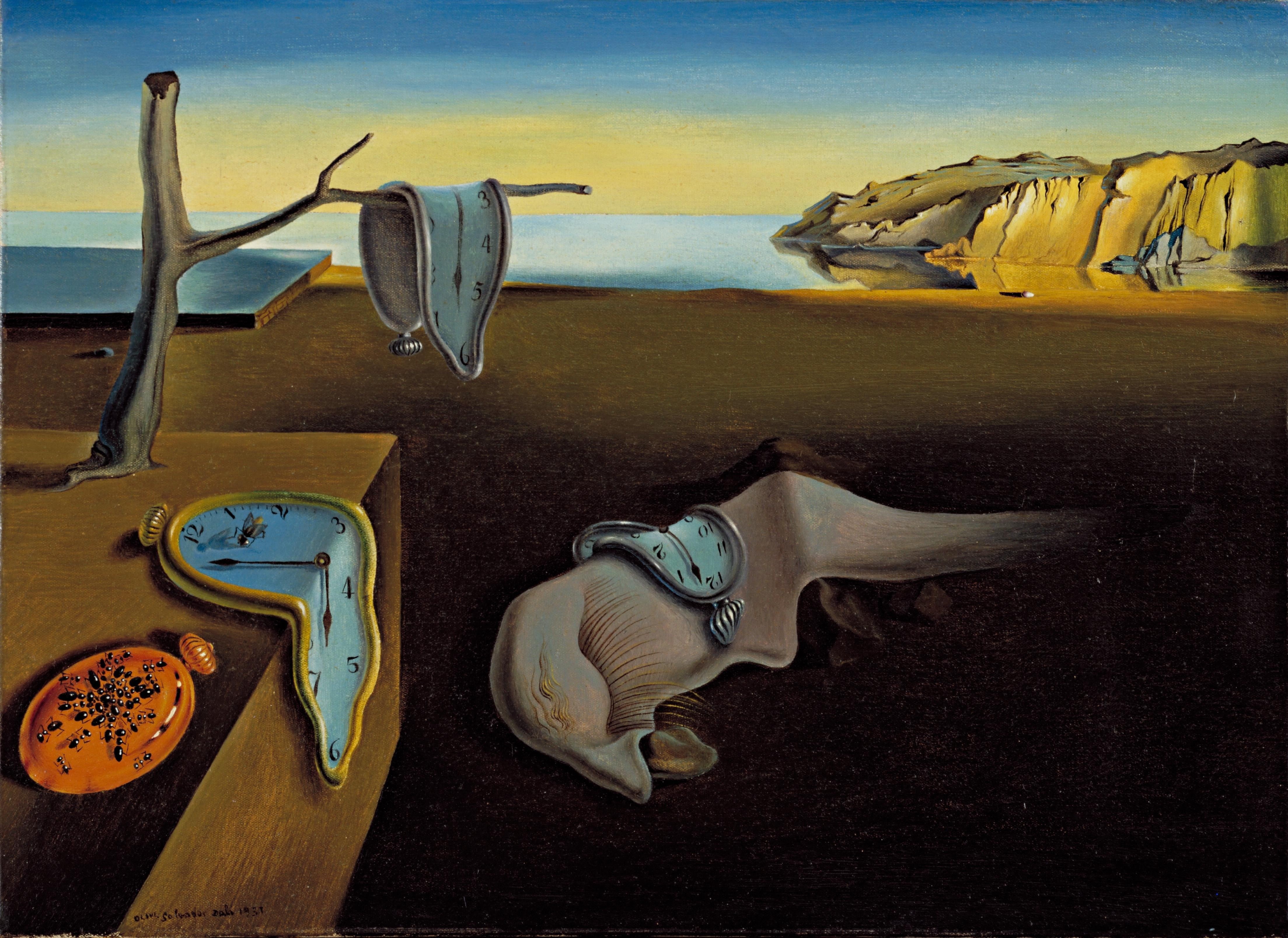 classic art, Salvador Dalí, 4K, clocks