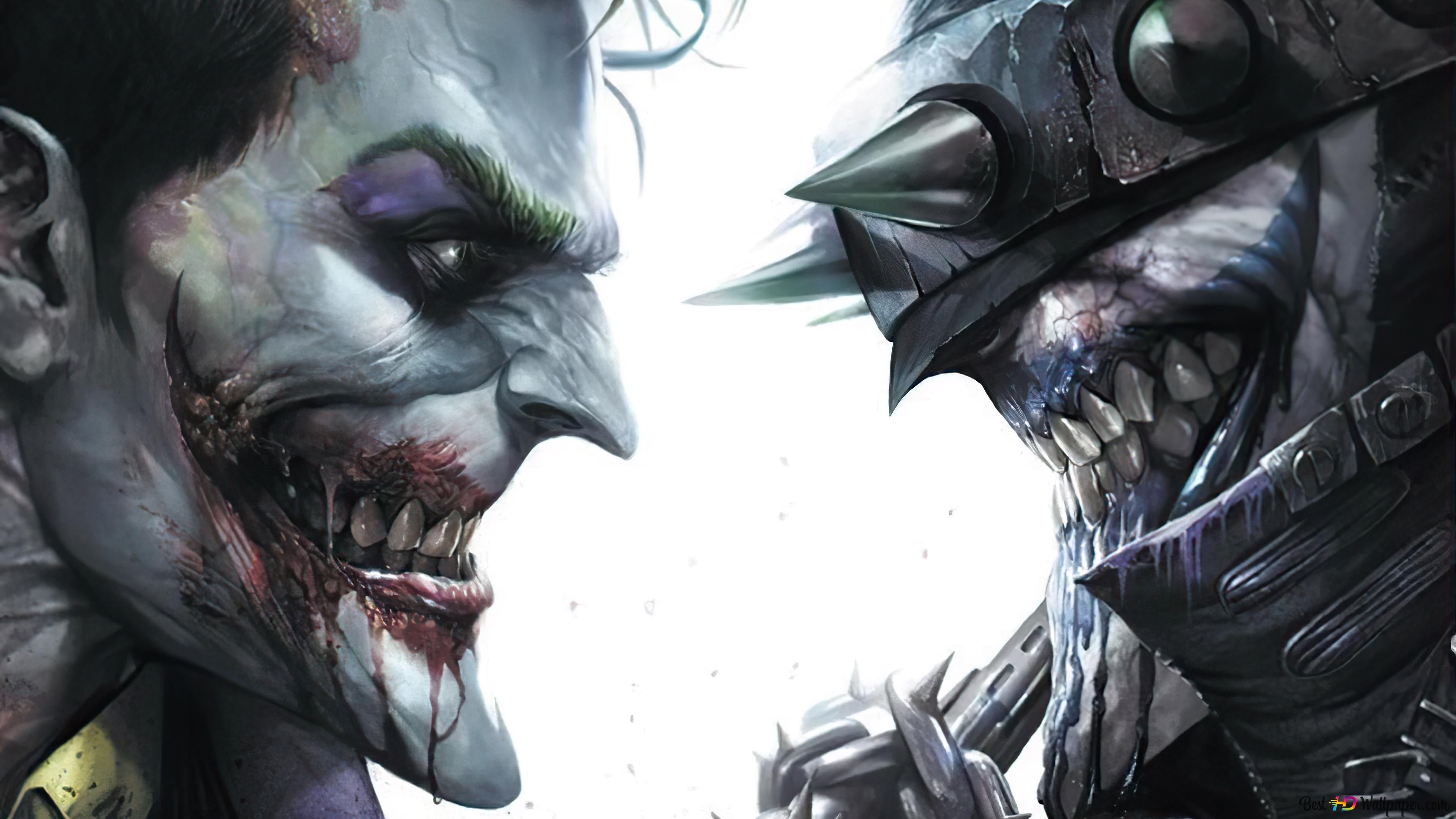 Joker & The Batman Who Laughs DC Super Villains 4K wallpaper download