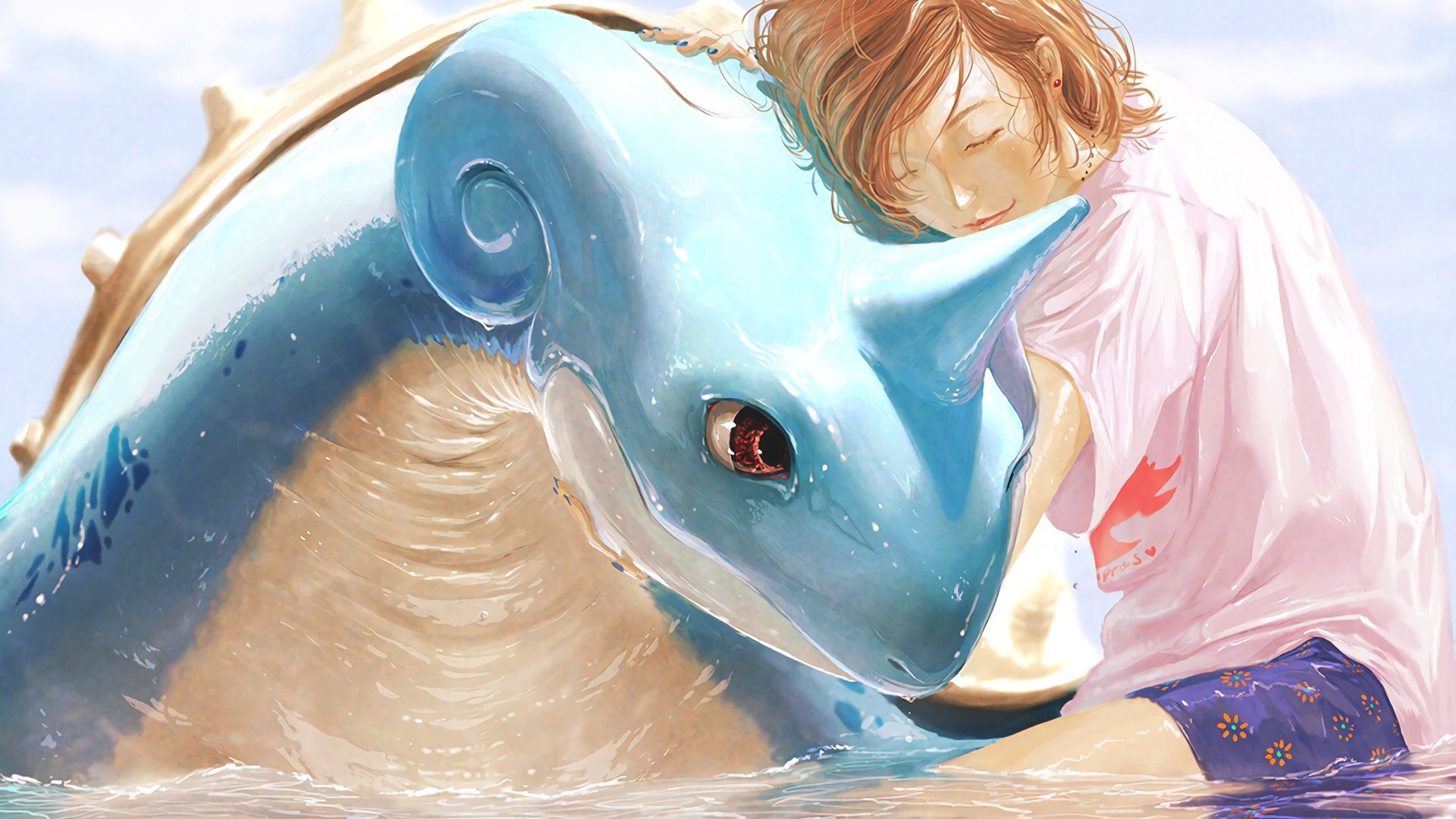 Desktop Wallpaper Lapras, Pokémon, Anime, Anime Girl, HD Image, Picture, Background, Dtsru0