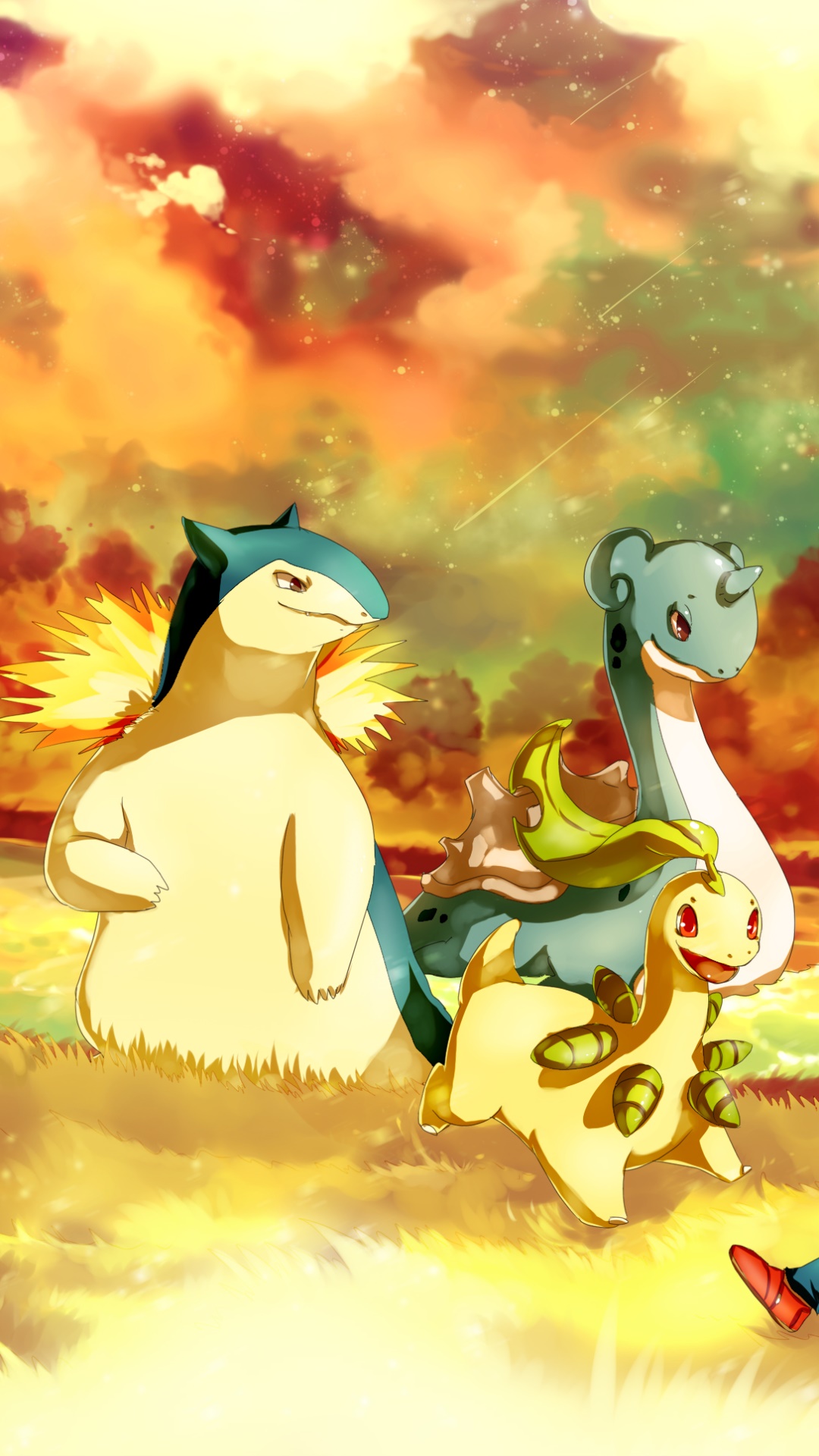 Wallpaper / Anime Pokémon Phone Wallpaper, Typhlosion (Pokemon), Bayleef (Pokémon), Lapras (Pokémon), 1080x1920 free download