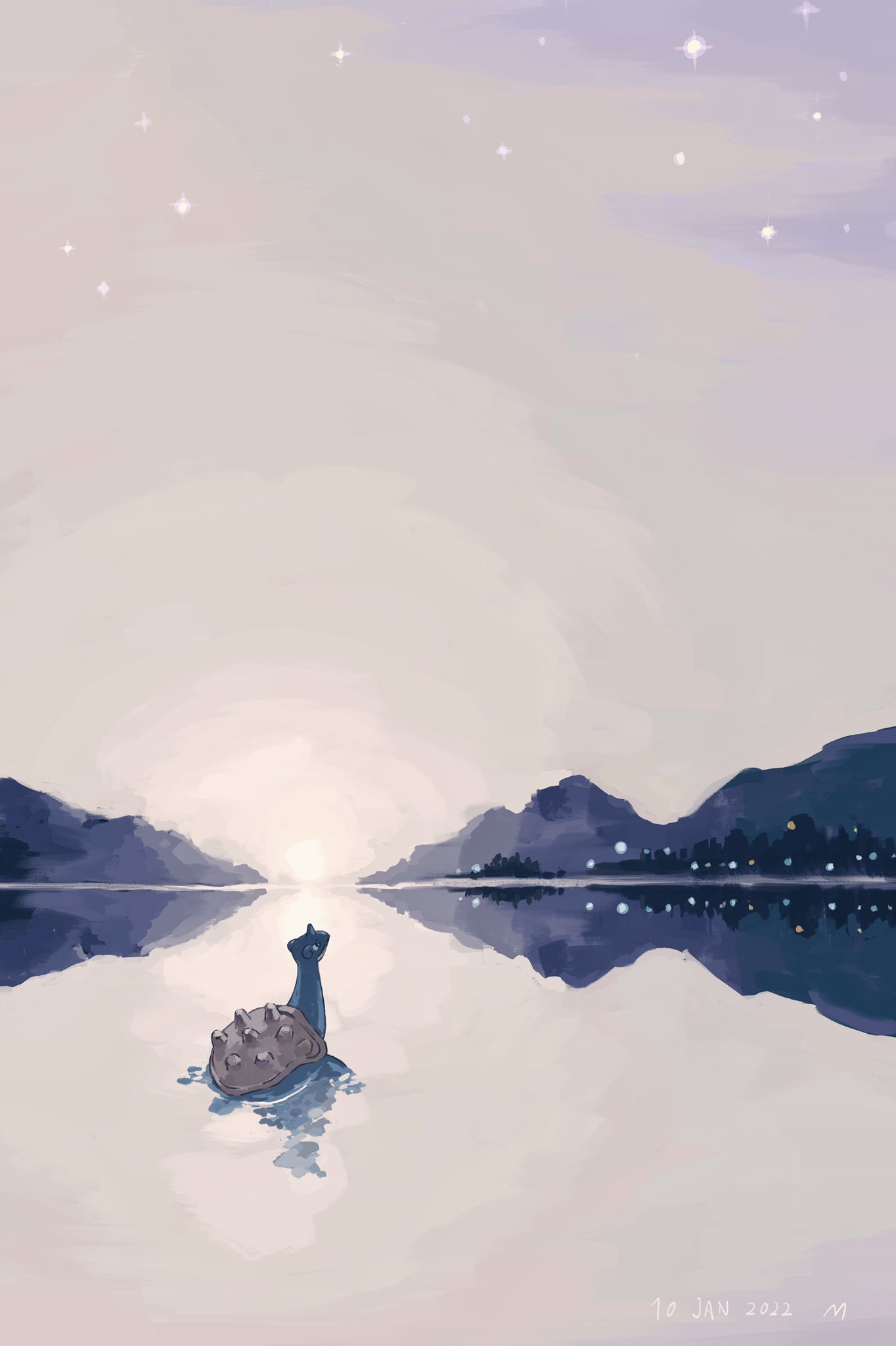 lapras (pokemon) drawn by mokuzou_(moku_ssbu)