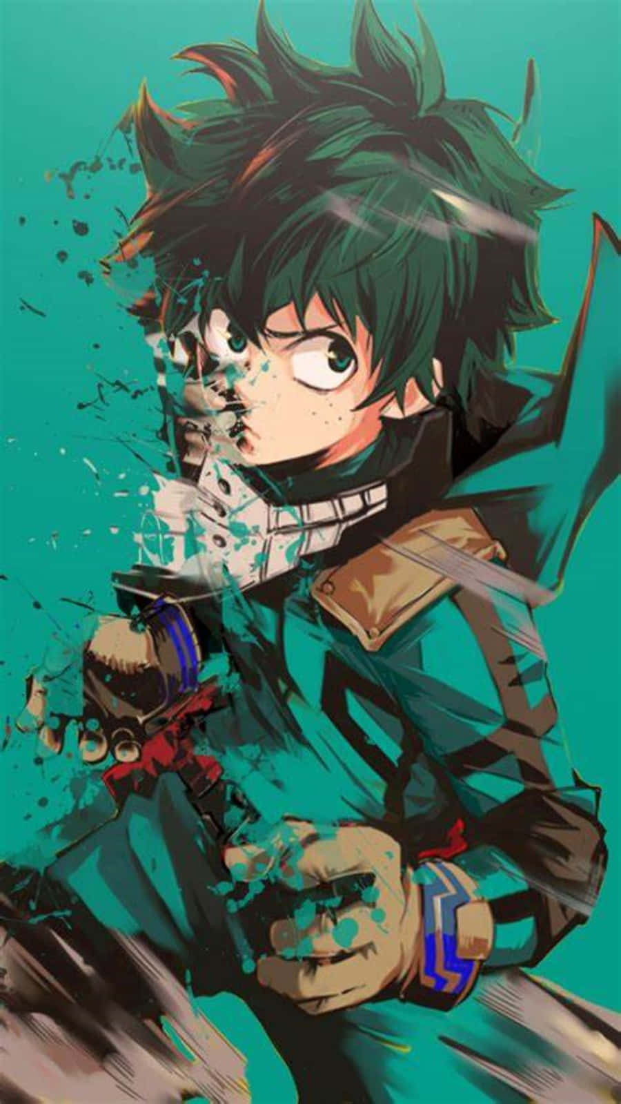 Download Dispersed My Hero Academia Deku Phone Wallpaper