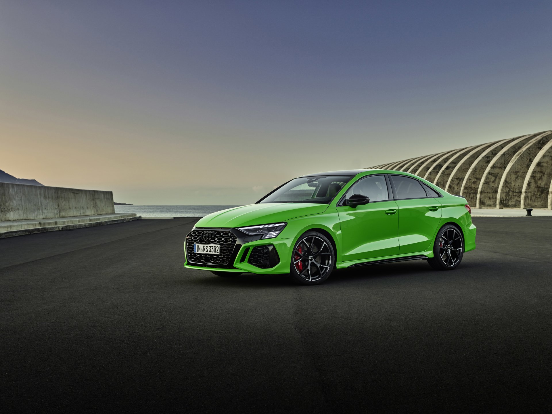 4K Audi RS3 Sedan Wallpaper and Background Image